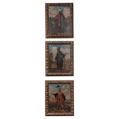 Antique 18th Century Paintings of Ottoman Empire Figures