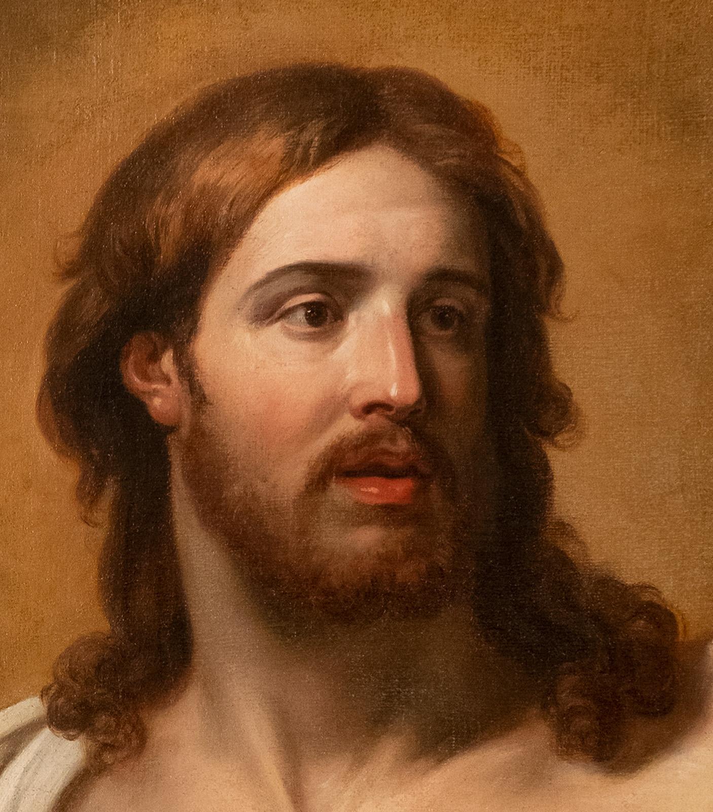 Ritratto di Cristo del XVIII secolo - Portrait Painting Marrone di Unknown