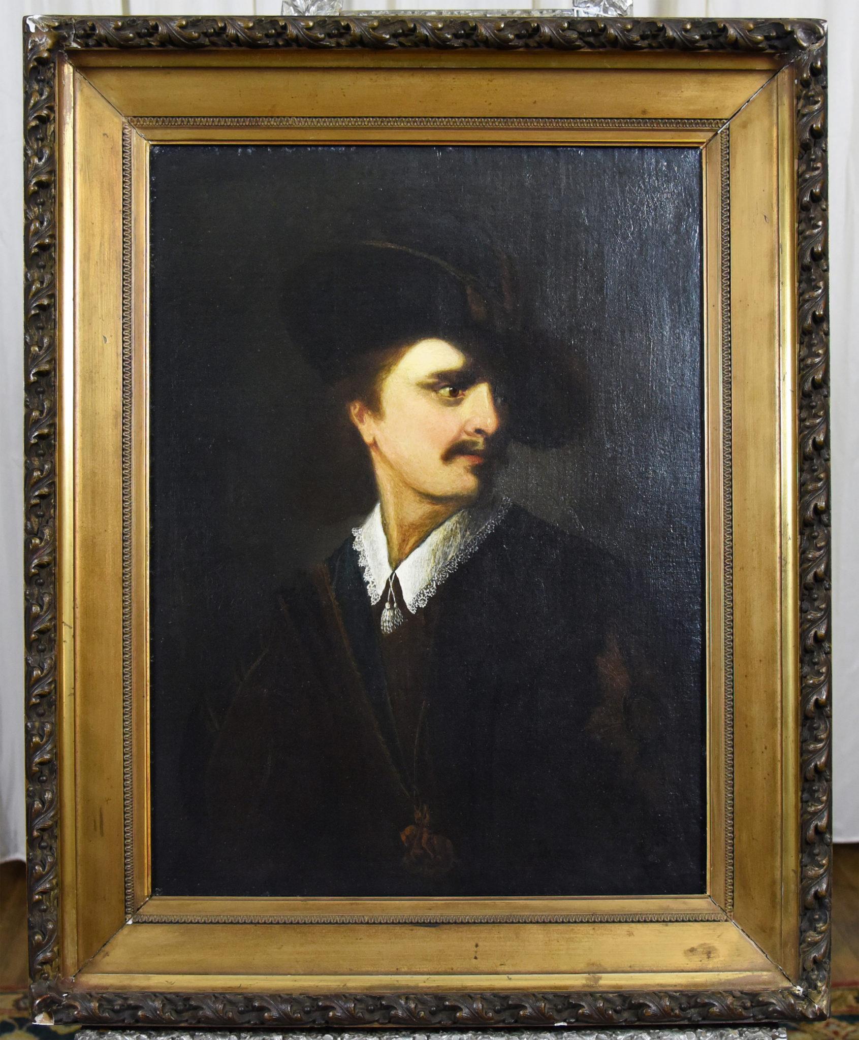 Unknown Portrait Painting - 18th Century Portrait Oil Painting of a Noble Gentleman