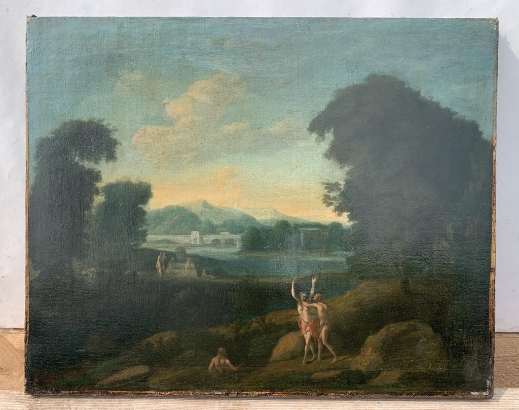 Hendrick van Lint workshop (Roma)- 18th century landscape painting - Apollo  - Painting by Unknown