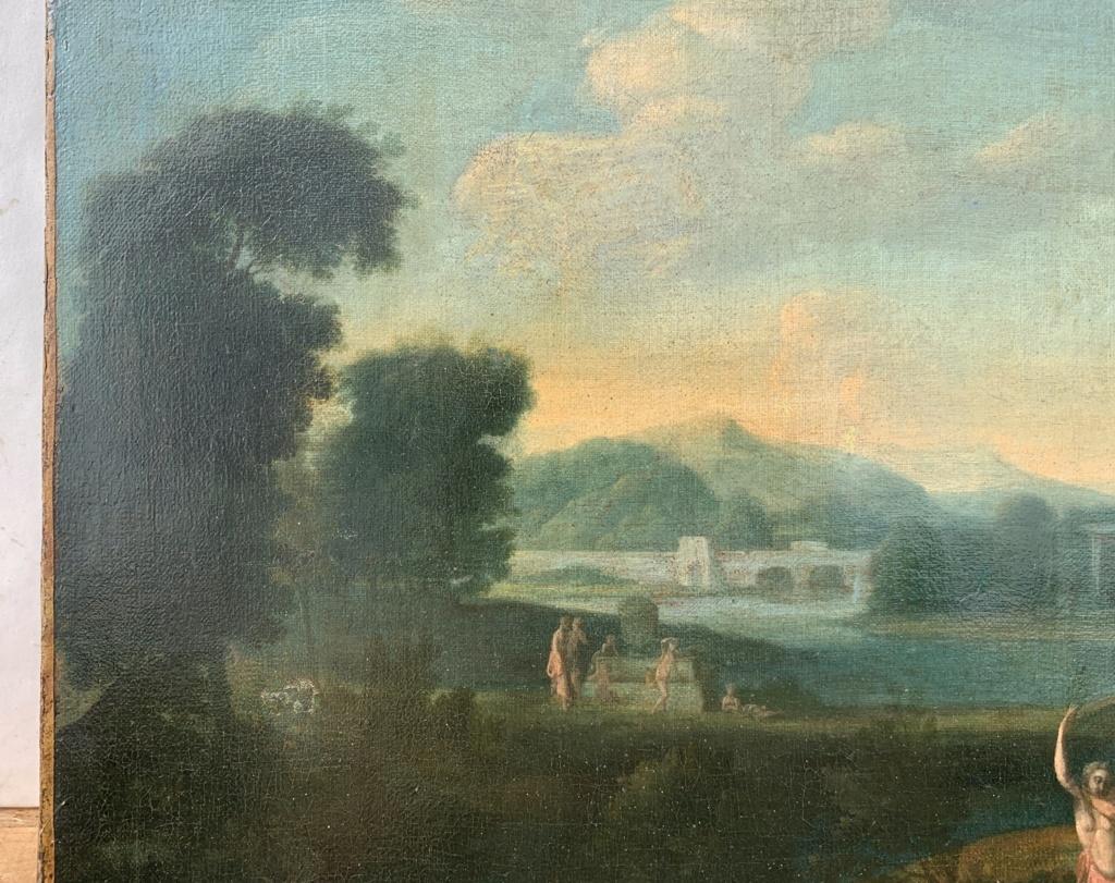 Circolo di Hendrik Frans van Lint (Anversa 1684 - Roma 1763) - Apollo e Dafne.

40 x 50 cm.

Antico dipinto a olio su tela, senza cornice.

Rapporto sulle condizioni: Tela foderata. Buone condizioni della superficie pittorica, ci sono segni di