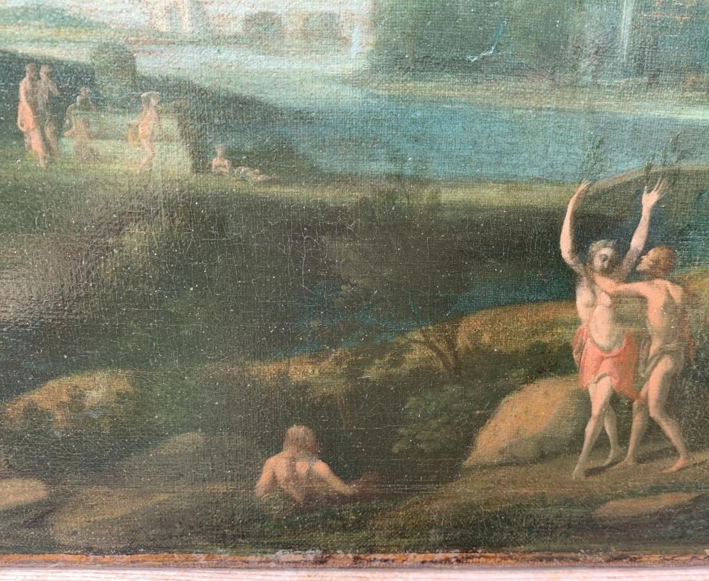 Hendrick van Lint workshop (Roma)- 18th century landscape painting - Apollo in vendita 1