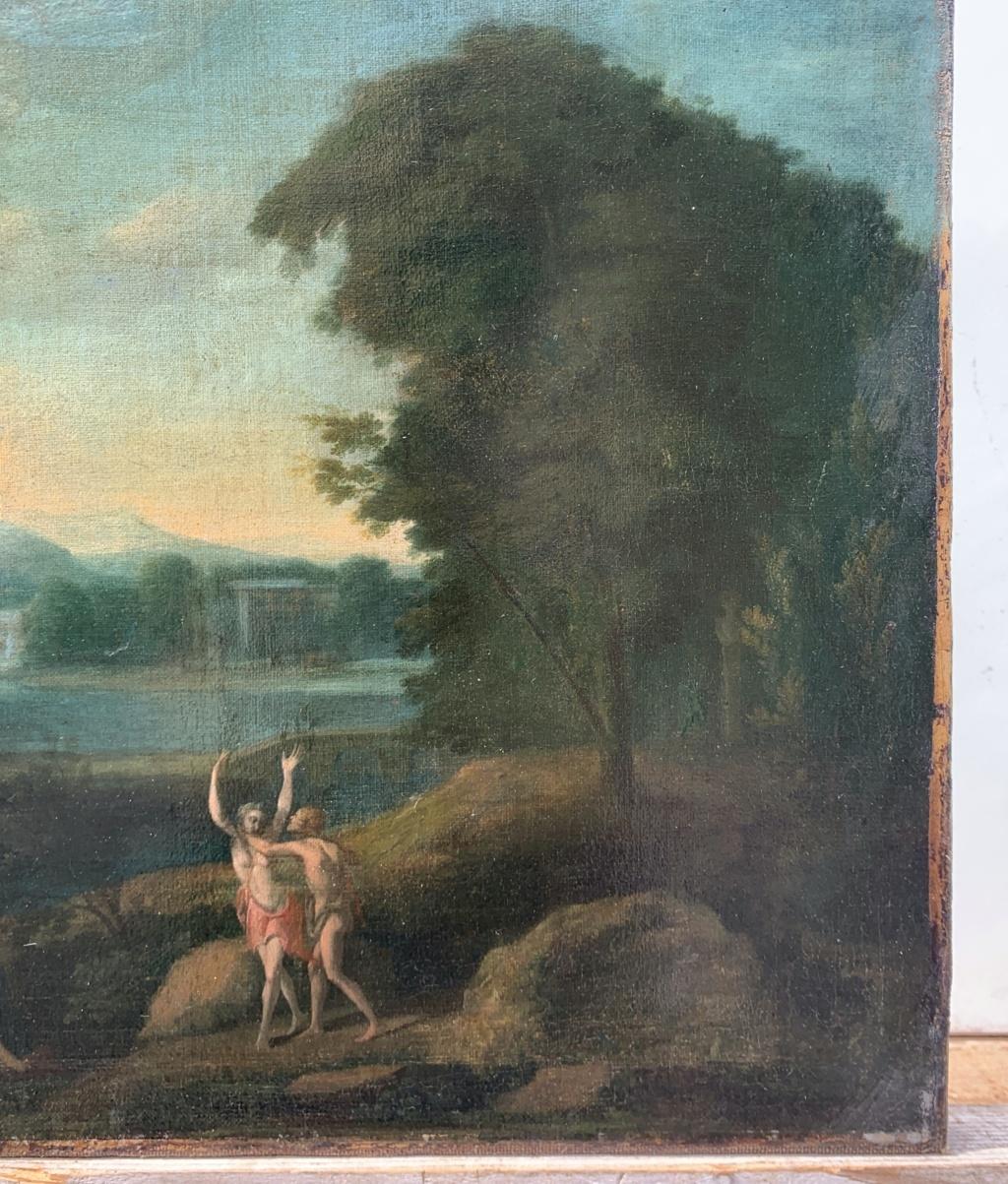 Hendrick van Lint workshop (Roma)- 18th century landscape painting - Apollo  For Sale 1