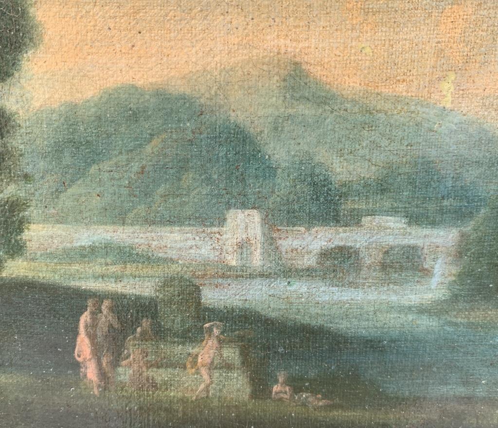 Hendrick van Lint workshop (Roma)- 18th century landscape painting - Apollo  For Sale 2