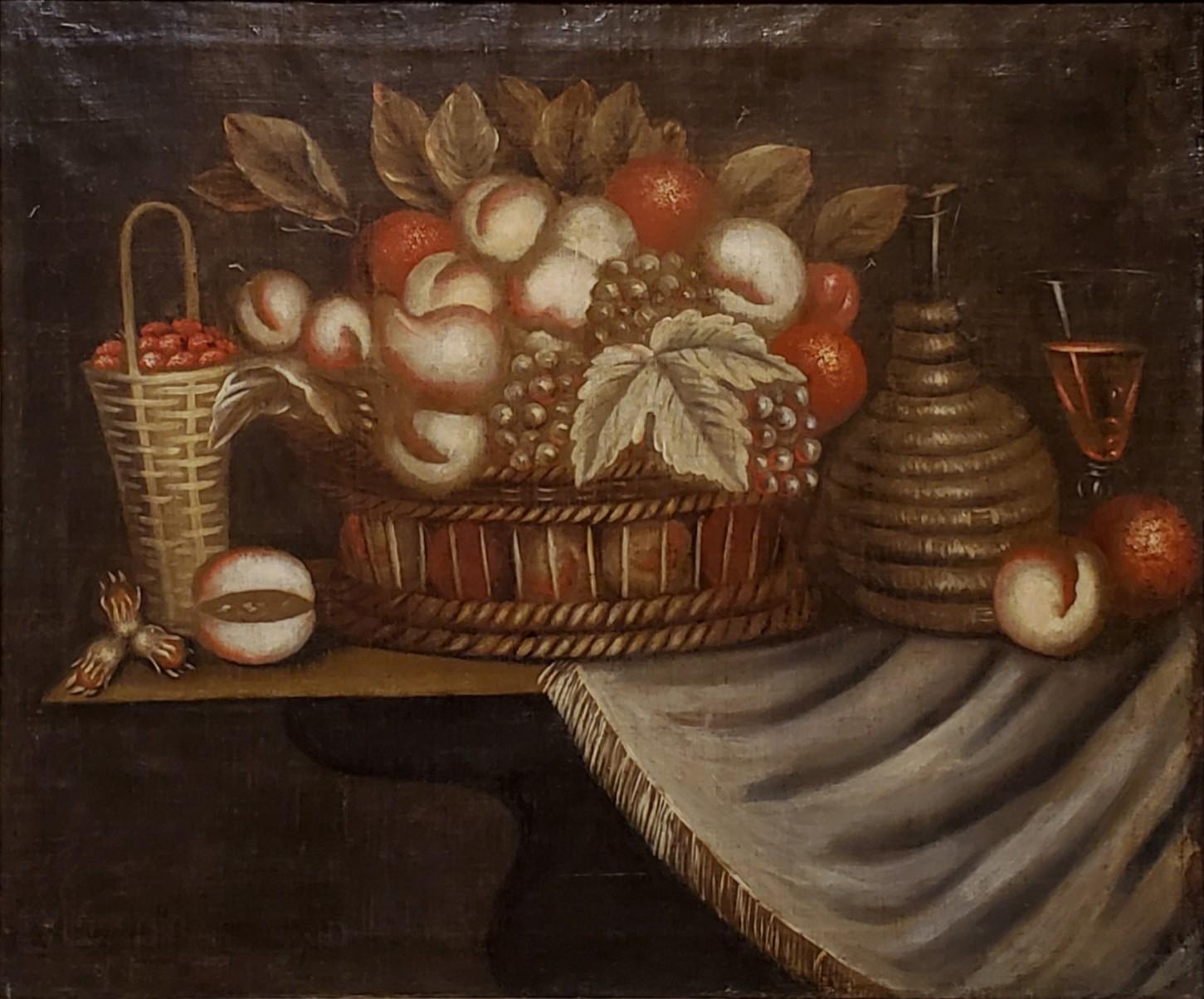 18th Century Spanish Still Life of Fruit - Painting by Unknown