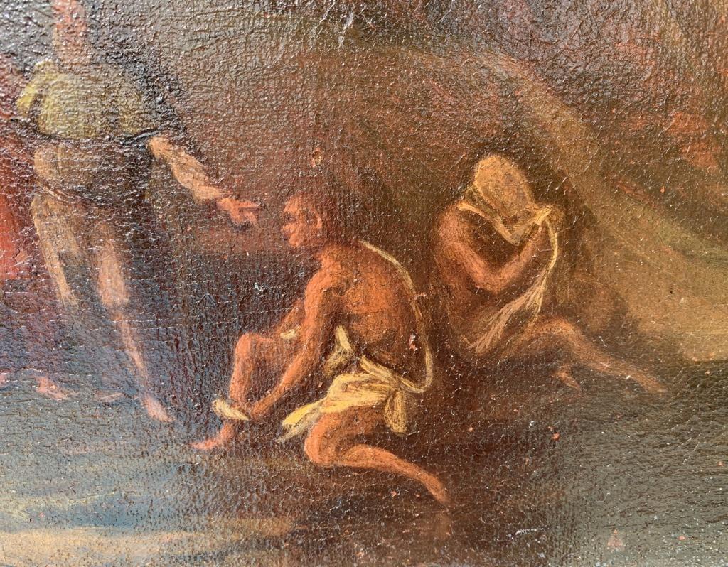 Peintre vénitien religieux - peinture de personnages du XVIIIe siècle - Baptême du Christ  en vente 6