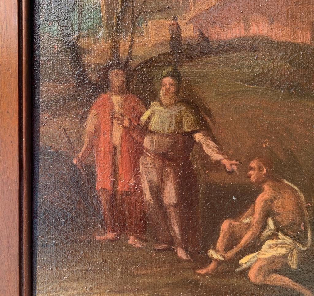 Peintre vénitien religieux - peinture de personnages du XVIIIe siècle - Baptême du Christ  en vente 7