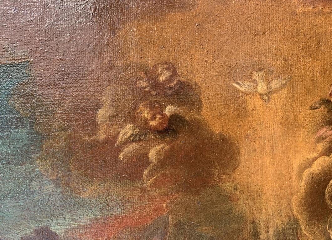Peintre vénitien religieux - peinture de personnages du XVIIIe siècle - Baptême du Christ  en vente 8