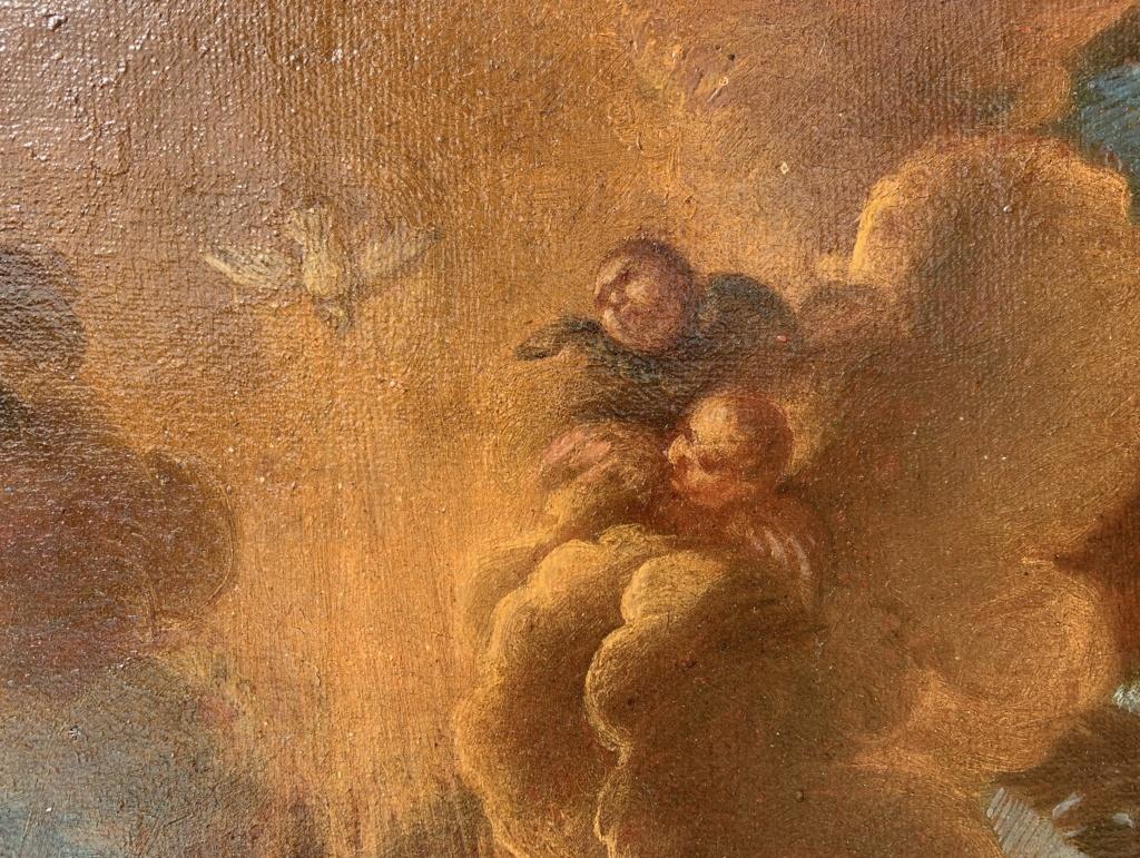 Peintre vénitien religieux - peinture de personnages du XVIIIe siècle - Baptême du Christ  en vente 9