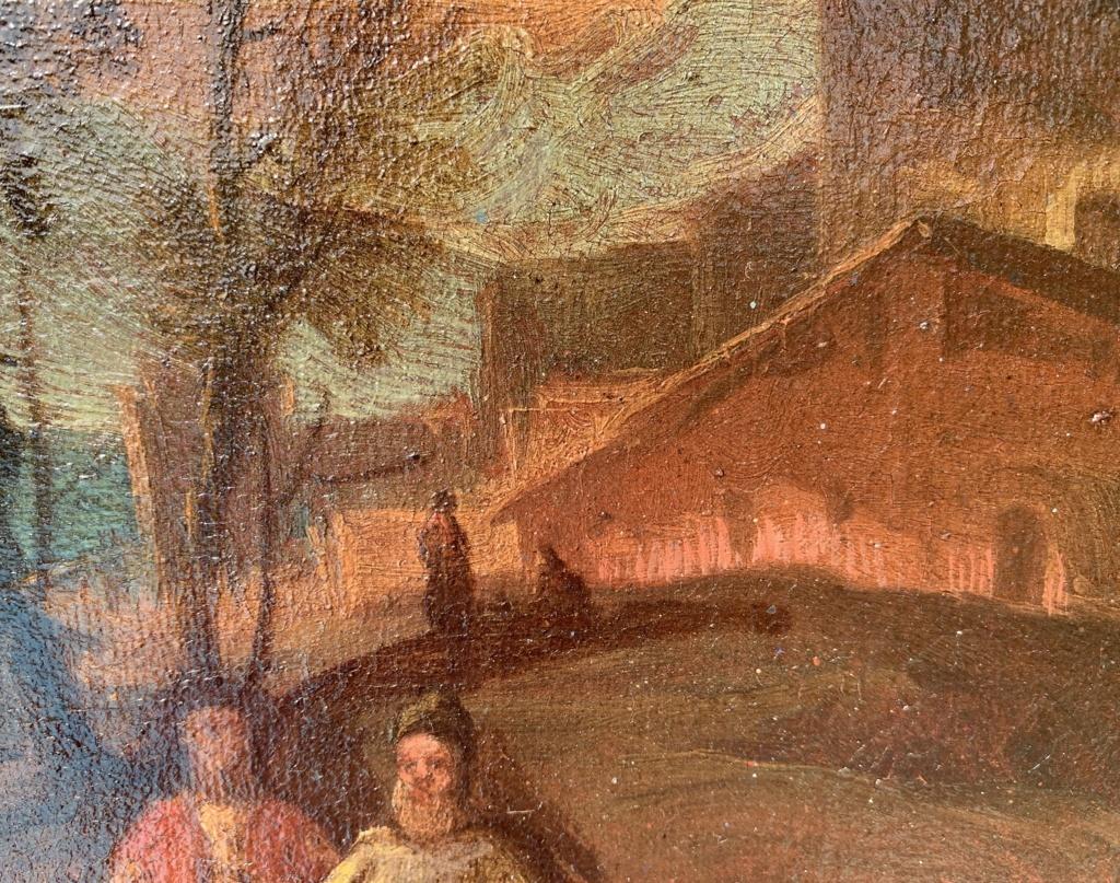 Peintre vénitien religieux - peinture de personnages du XVIIIe siècle - Baptême du Christ  en vente 11