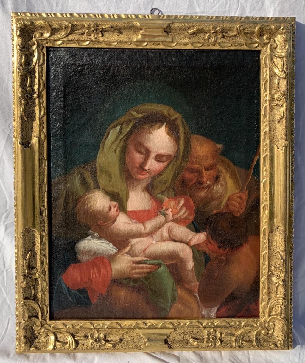 18th century Venetian figure painting - Virgin Child - Oil Canvas Tiepolo Venice - Painting by Unknown