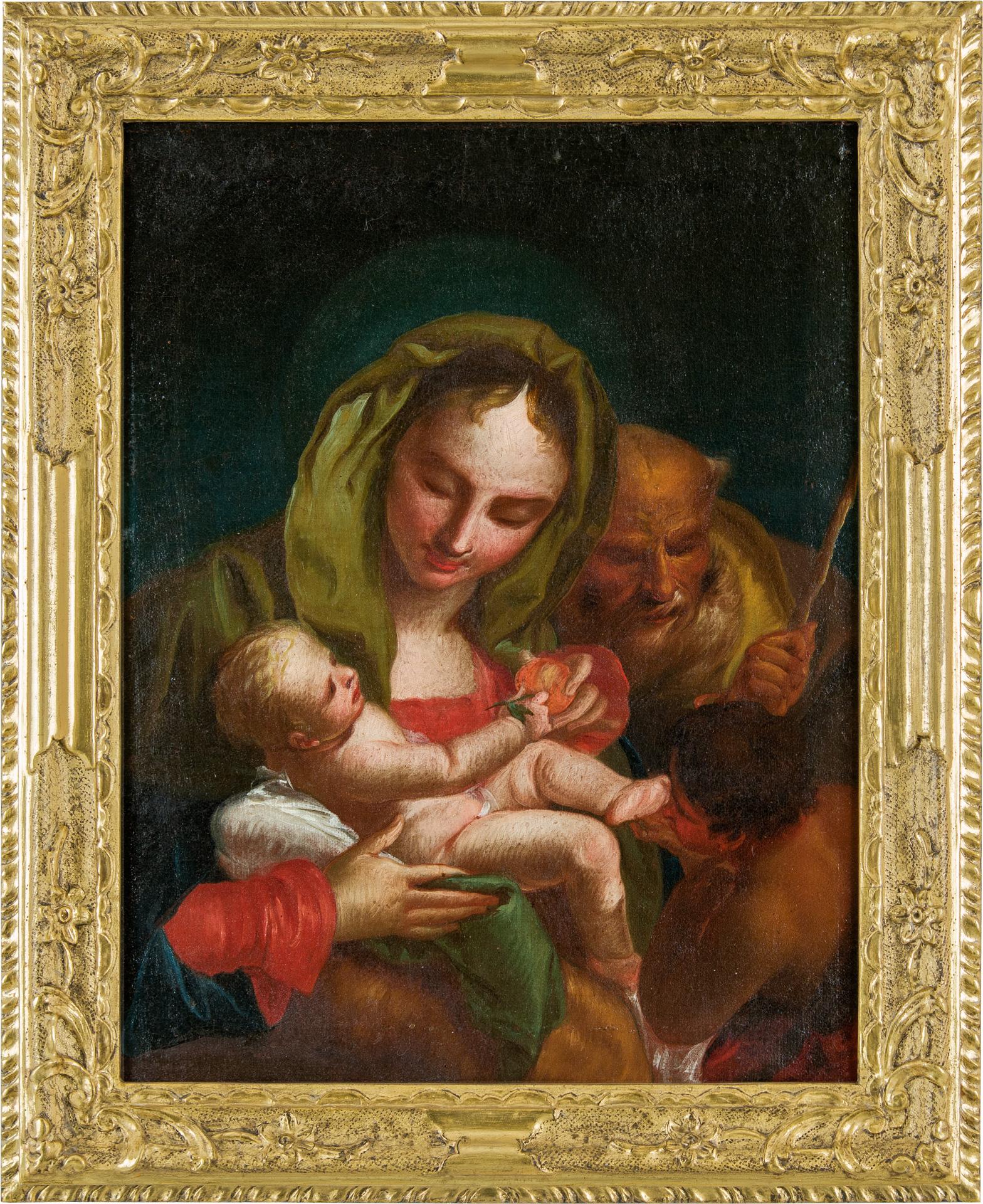 Unknown Figurative Painting - 18th century Venetian figure painting - Virgin Child - Oil Canvas Tiepolo Venice