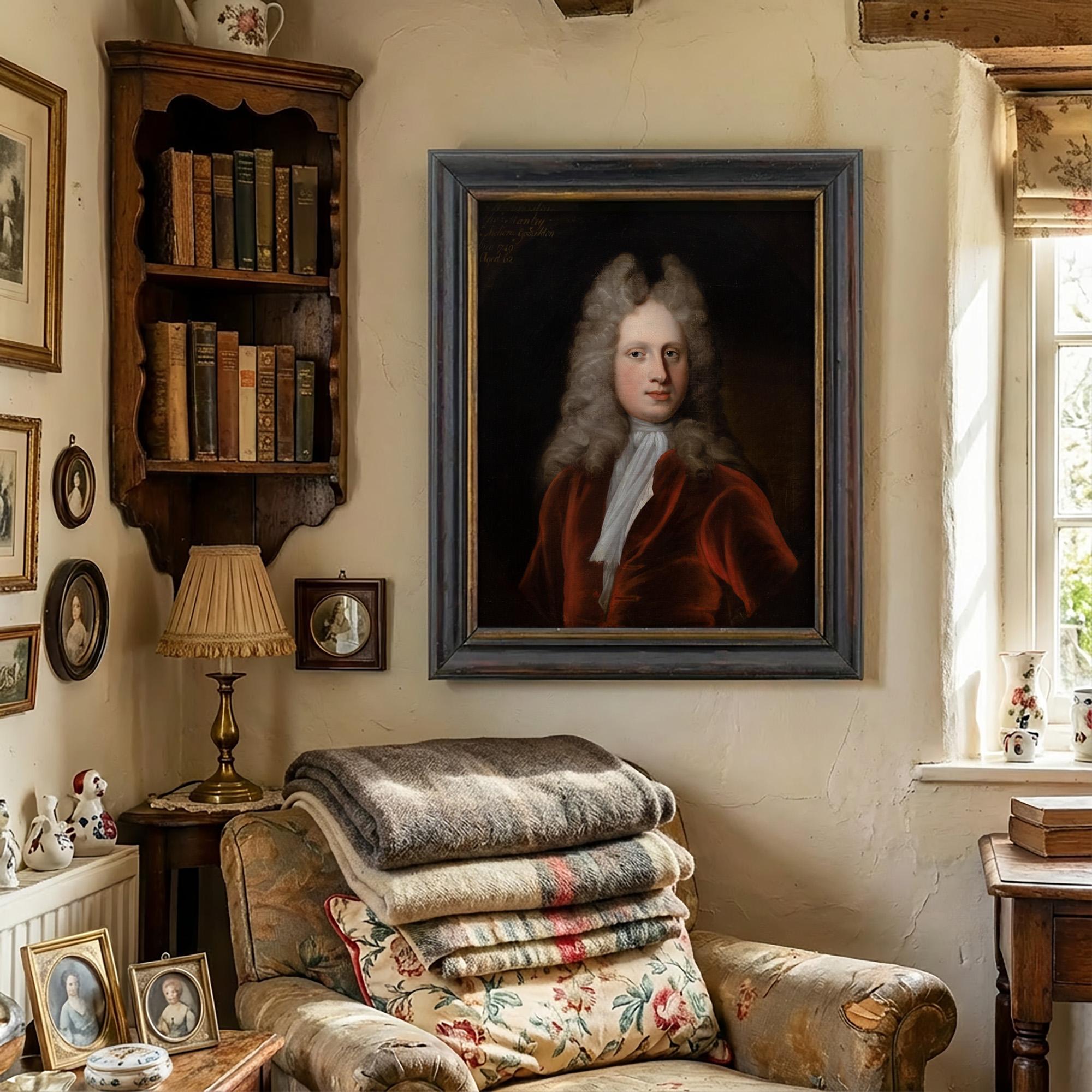 Michael Dahl (Circle of), Portrait de Thomas Stanley - Painting de Unknown