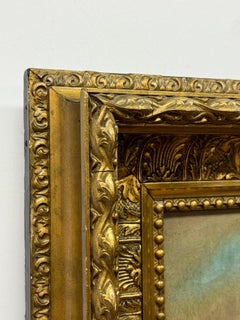 19 century Maritime Painting with Schooner at Sea (Restored)