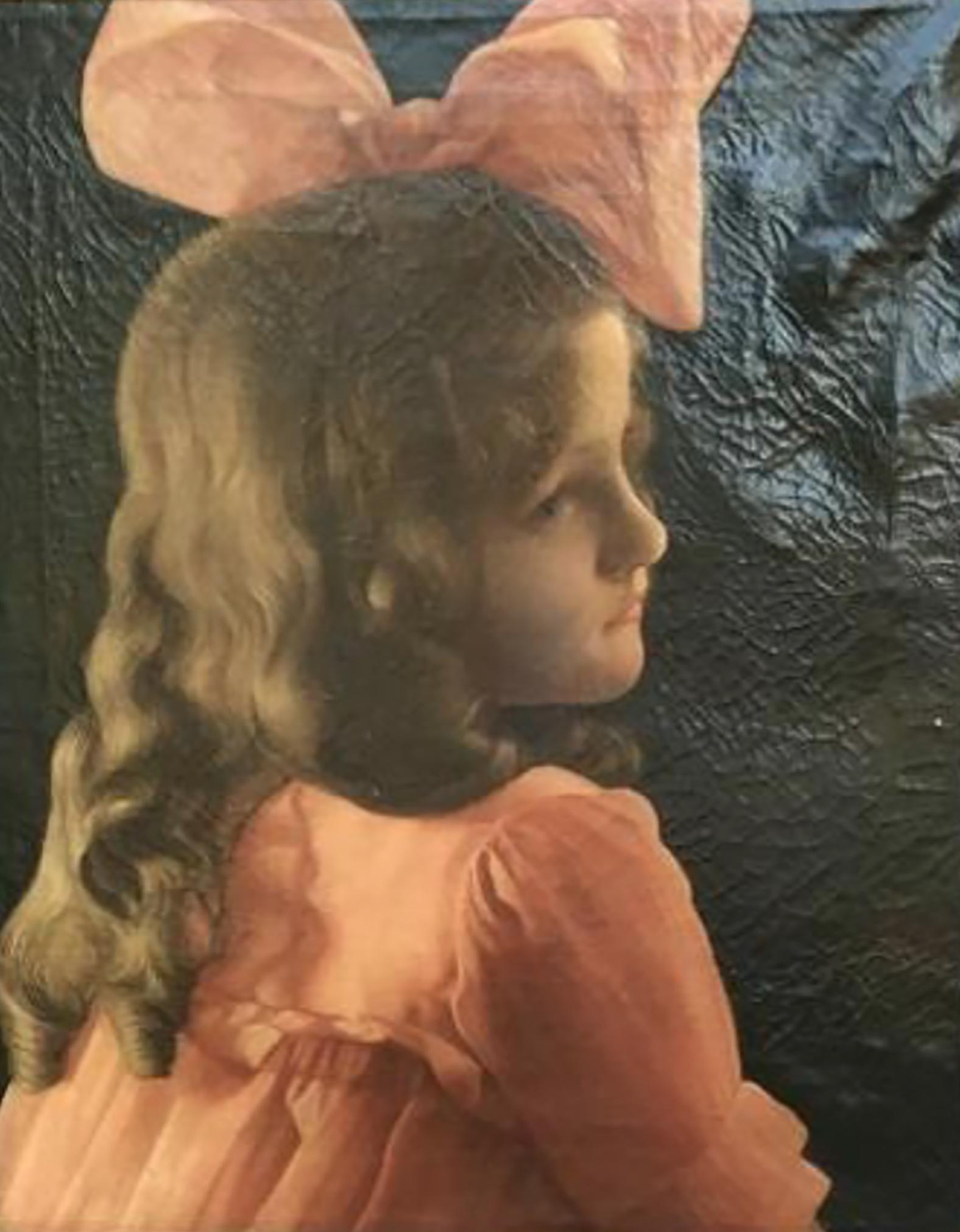 Unknown Portrait Painting – 1900 Junges Mädchen