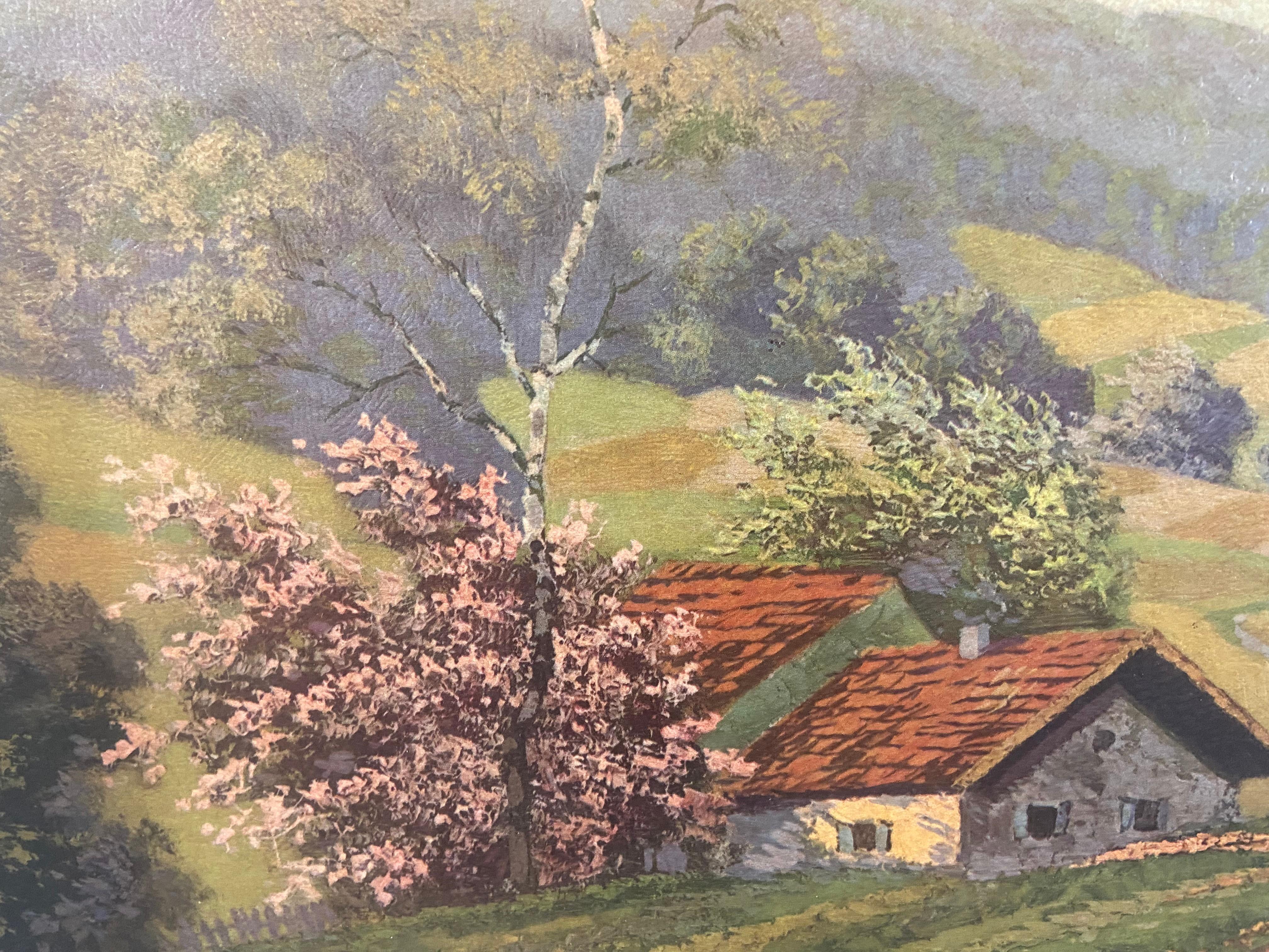 1900's, huile sur carton peinture de paysage impressionniste signée Paul Kujal  en vente 4