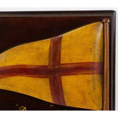 1902 "Renown" 1904 Burgee Flag Plaque Provenance: The Susie Hilfiger Collection