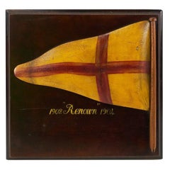 1902 "Renown" 1904 Burgee Flag Plaque Provenance : Collection S'Hilfiger.