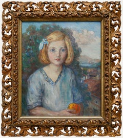 1915 Olio - Ragazza con arancia