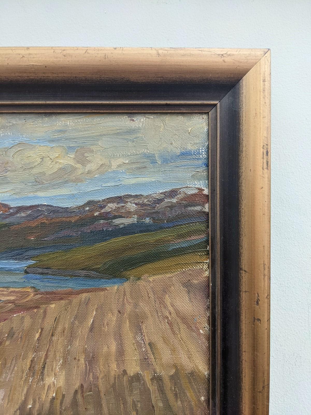 Unknown 1920 Vintage Landscape Framed Swedish Oil Painting Over the