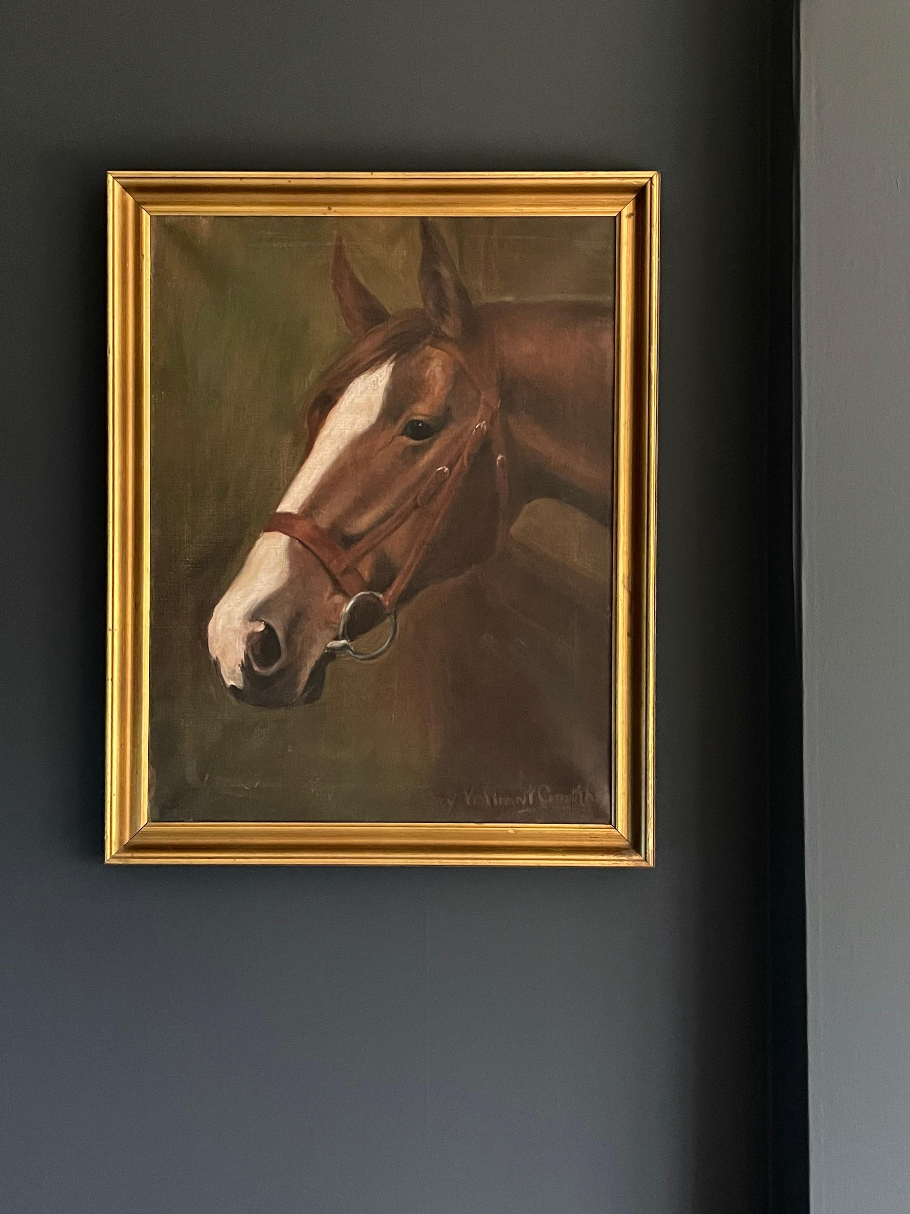 chestnut horse painting