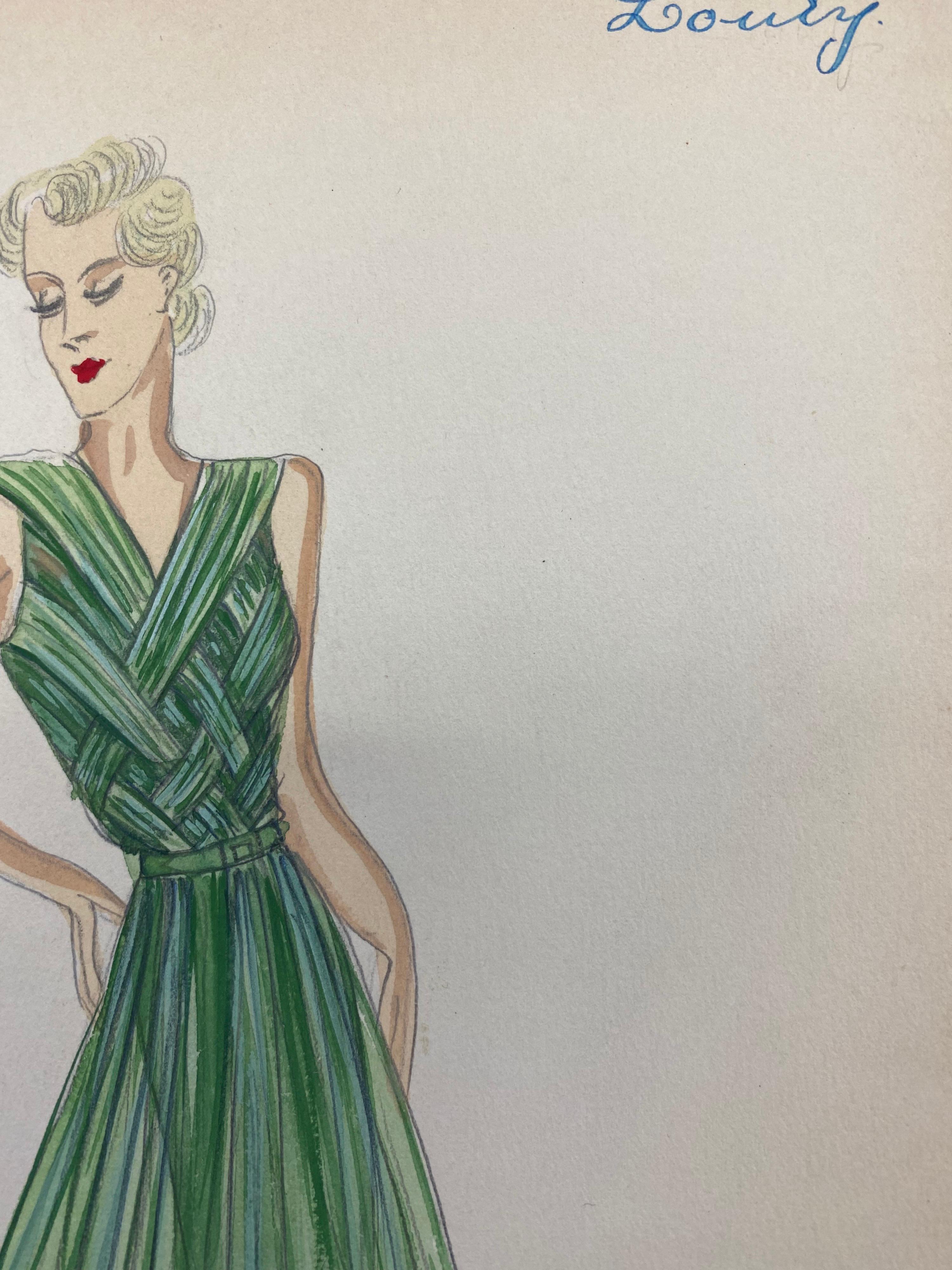 1930s fashion illustration