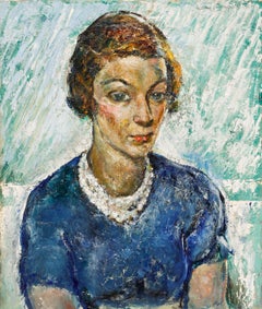 1933 Oil - Girl in Blue 1933 Oil - Girl in Blue