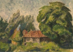 Vintage 1934 Oil - The Hidden Cottage