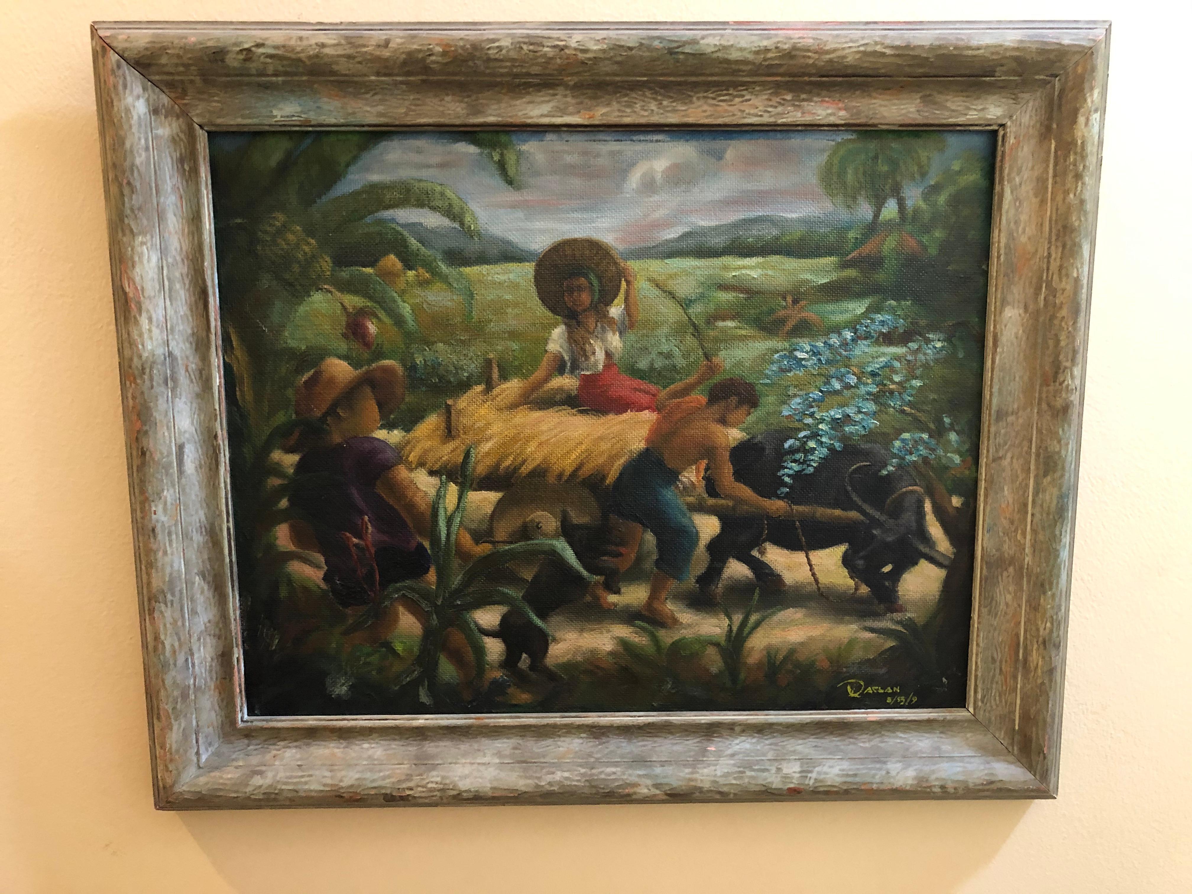 1940s Philippino Masterpiece - Realist Painting by Unknown