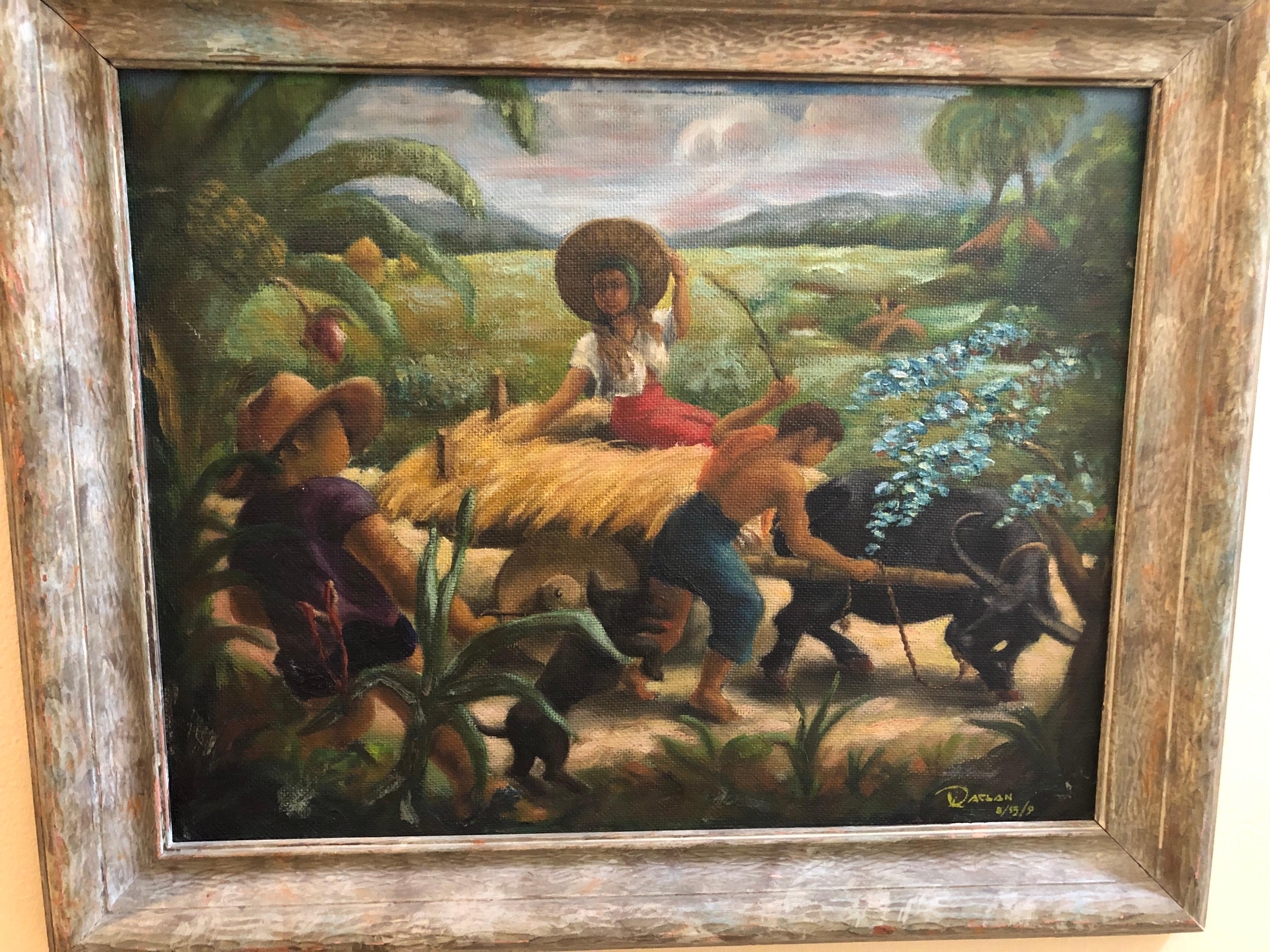 Unknown Figurative Painting - 1940s Philippino Masterpiece