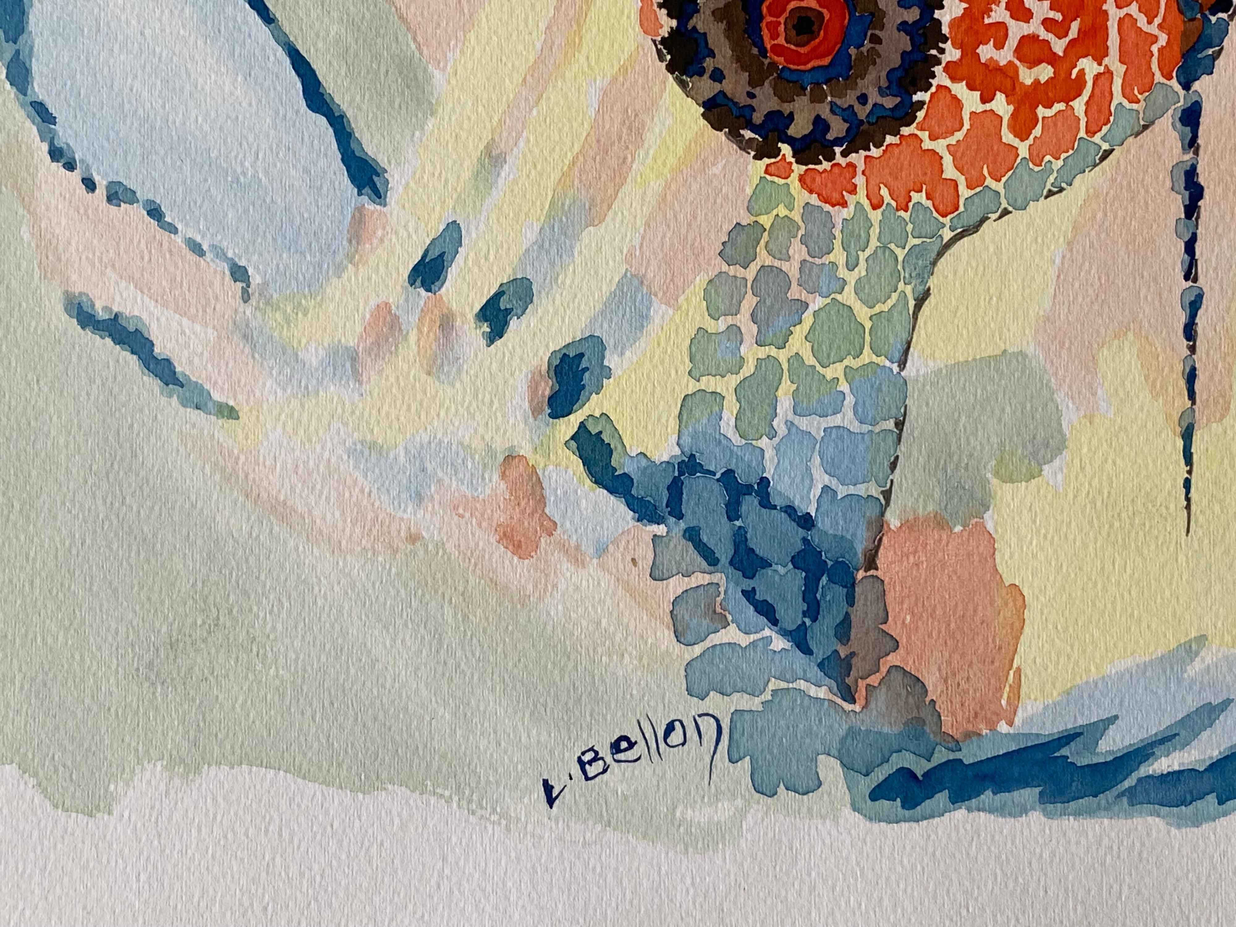 Post Impressionist Artist Abstract Design Artwork des années 1940 en vente 2