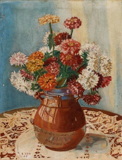 1947 Oil - Chrysanthemums