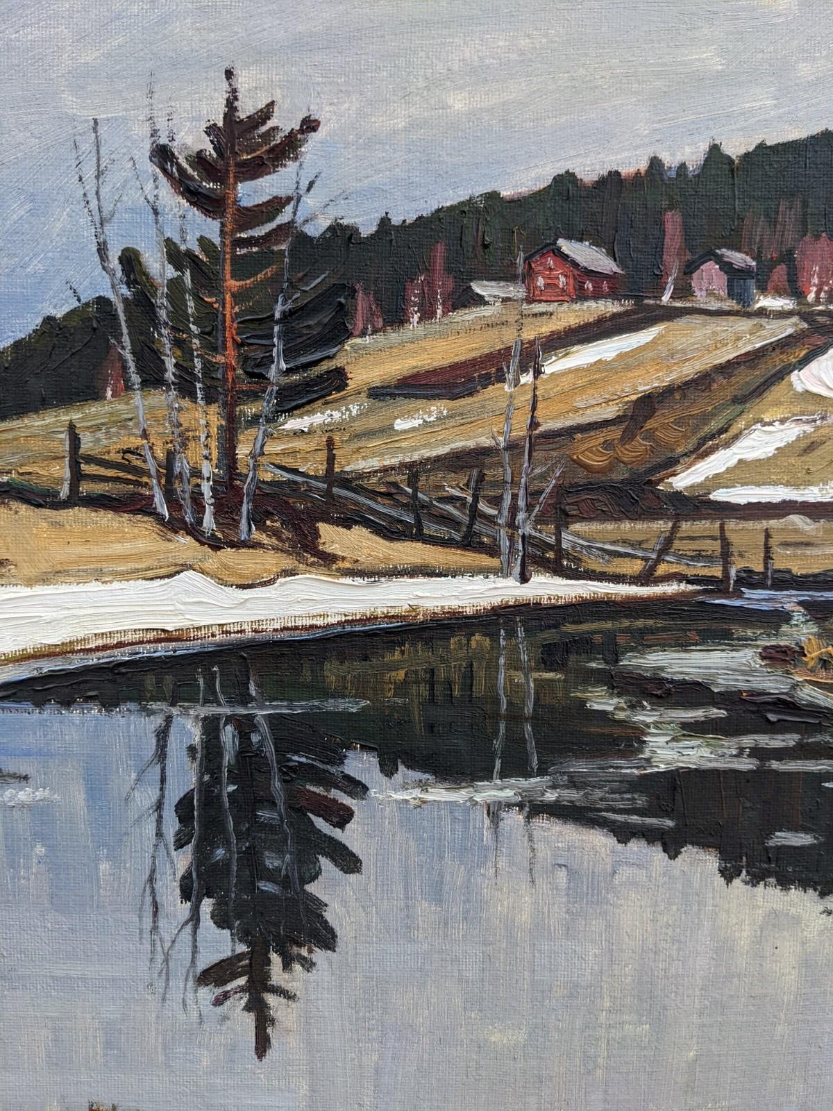 mid century modern landscape painting