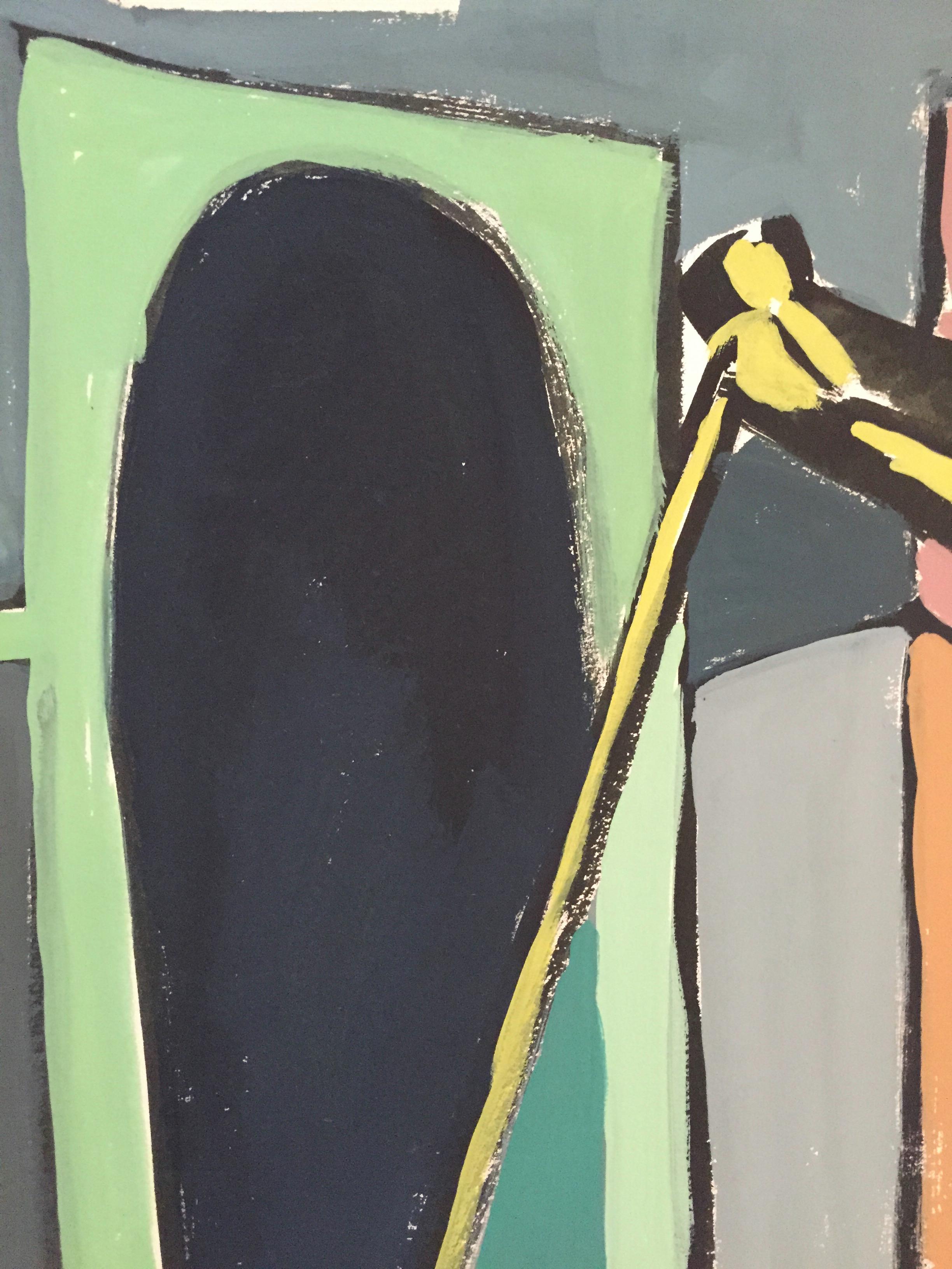 From the estate of Jerry Opper & Ruth Friedman Opper 
Stick 
c. 1940-1950's 
Gouache on Paper 
15