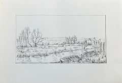 Quadro cubista/modernista francese degli anni '50, Barche sul fiume