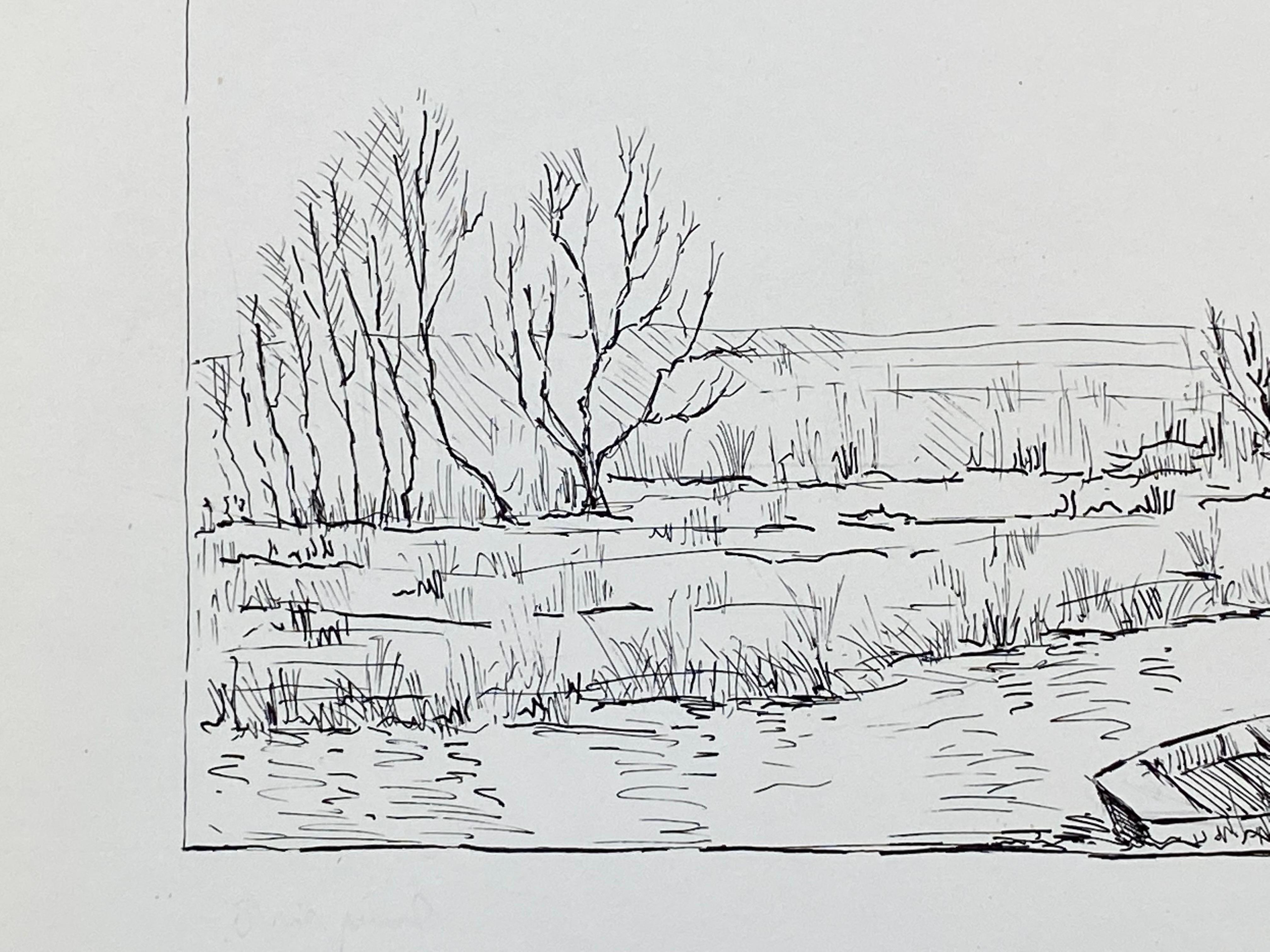 Paysage français
de Bernard Labbe (français, milieu du 20e siècle)
aquarelle/ gouache originale signée sur papier d'artiste, non encadrée
taille : 8.25 x 11.75 pouces
état : très bon et prêt à être dégusté. 

Provenance : l'atelier/le studio de