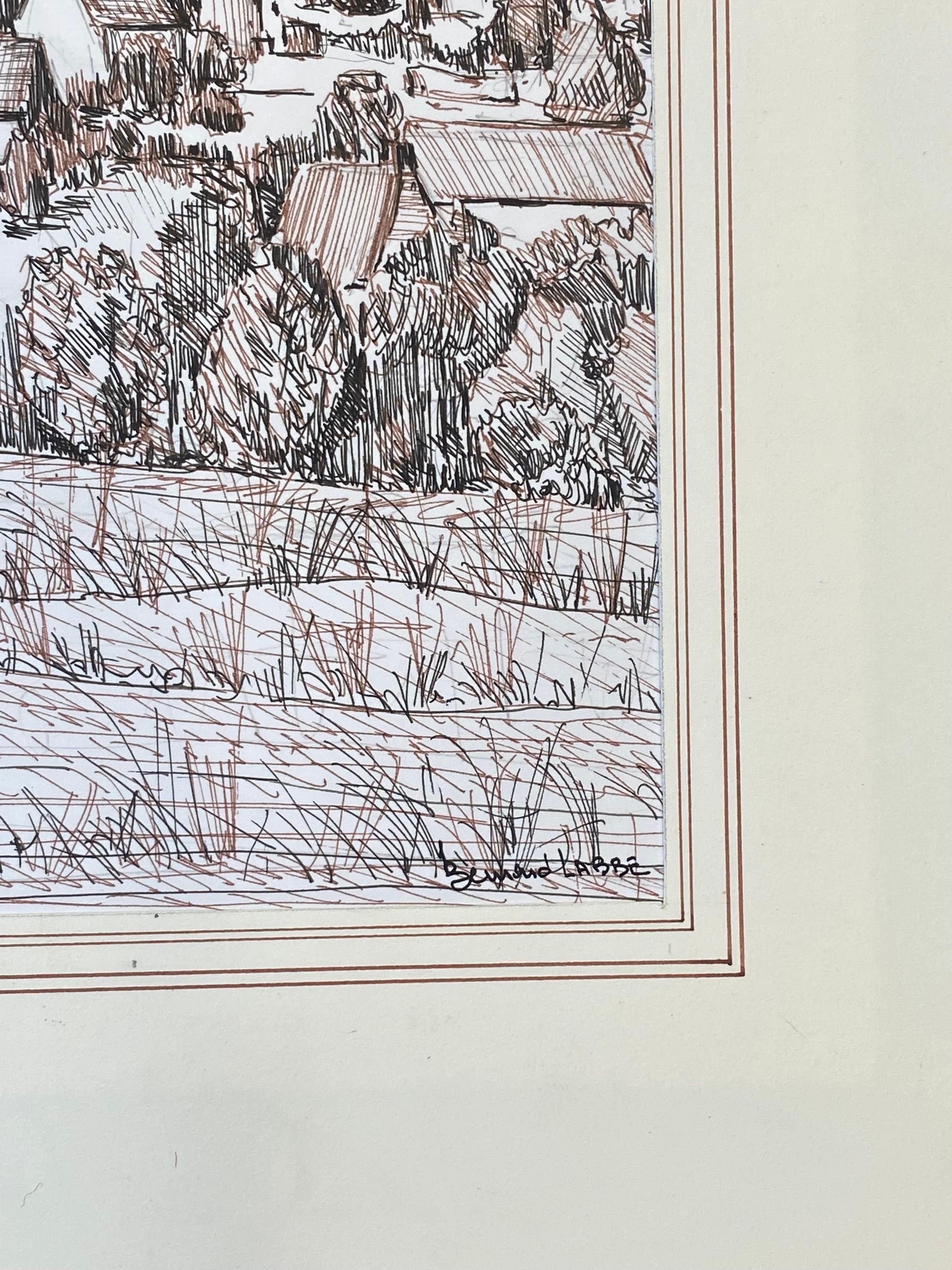 Paysage français
de Bernard Labbe (français, milieu du 20e siècle)
Aquarelle/ gouache originale signée sur papier d'artiste, montée sur carton, non encadrée
Taille : 16.75 x 11 pouces
Condit : très bon et prêt à être apprécié. 

Provenance :