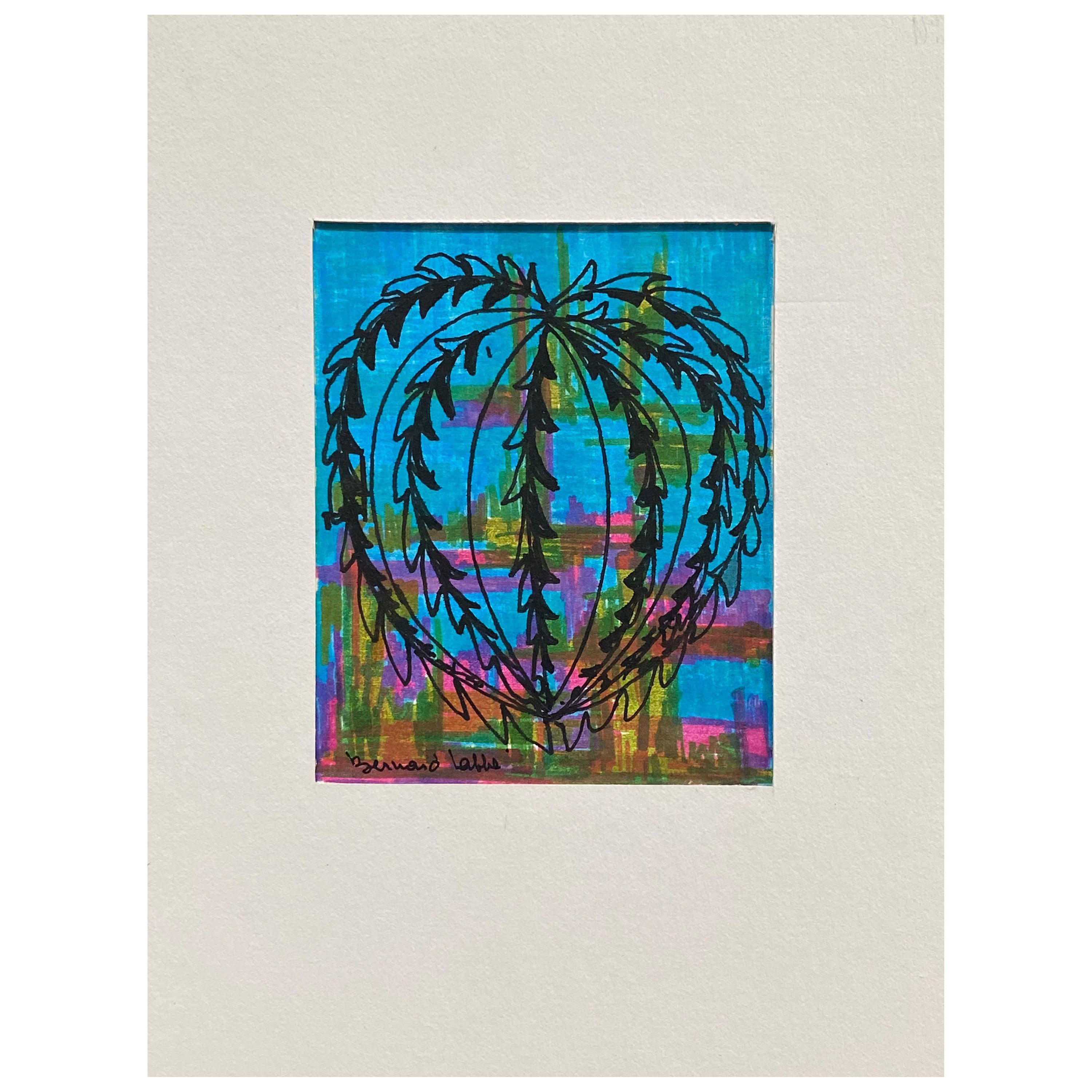 Colourful shapes.
by Bernard Labbe (French mid 20th century).
Signed original watercolour/ gouache mounted painting on paper board, unframed
Size: 8.5 x 5.75 inches.
Condition: very good and ready to be enjoyed. 

Provenance: the artists atelier/