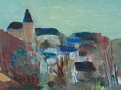 1950's French Modernist/Cubist Painting Signed, French Landscape