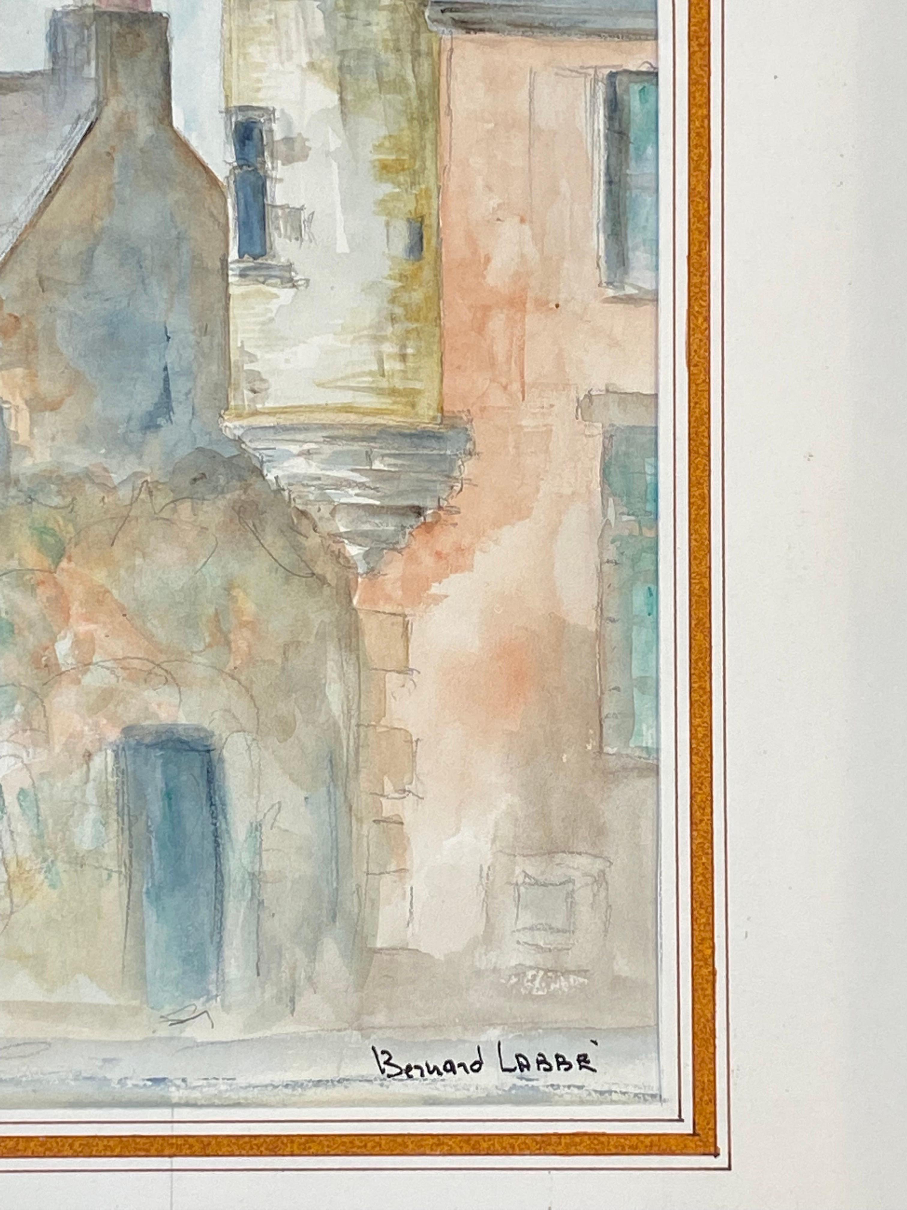 Paysage français
de Bernard Labbe (français, milieu du 20e siècle)
Aquarelle/ gouache originale signée sur papier d'artiste, montée sur carton, non encadrée
Taille : 18.5 x 10.75 pouces
Condit : très bon et prêt à être apprécié. 

Provenance :