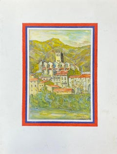 1950's French Modernist/ Cubist Painting Signed - Stunning French Buildings