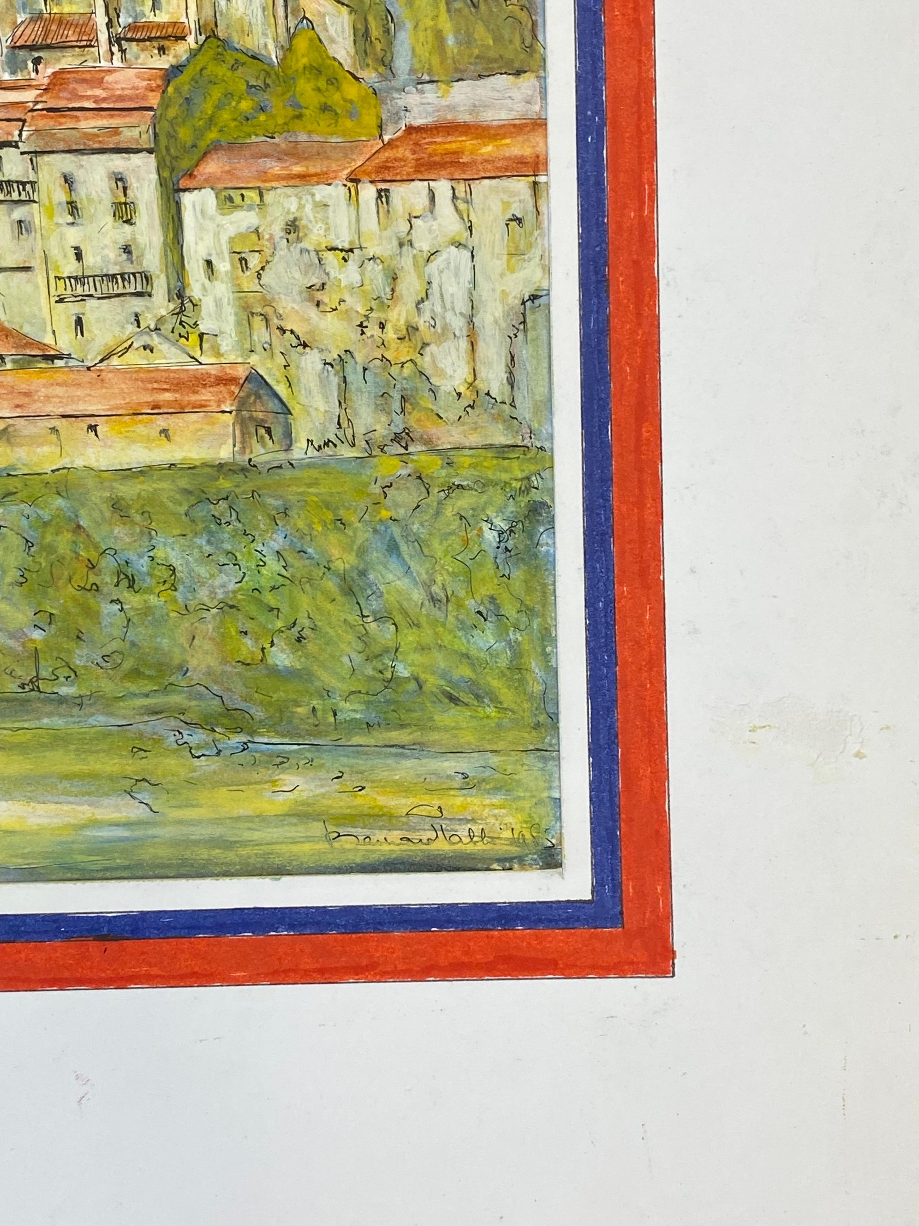 Paysage français
de Bernard Labbe (français, milieu du 20e siècle)
peinture originale signée à l'aquarelle/ gouache sur papier fin
taille : 18 x 14.5 pouces
état : très bon et prêt à être dégusté. 

provenance : l'atelier/le studio de l'Artistics,