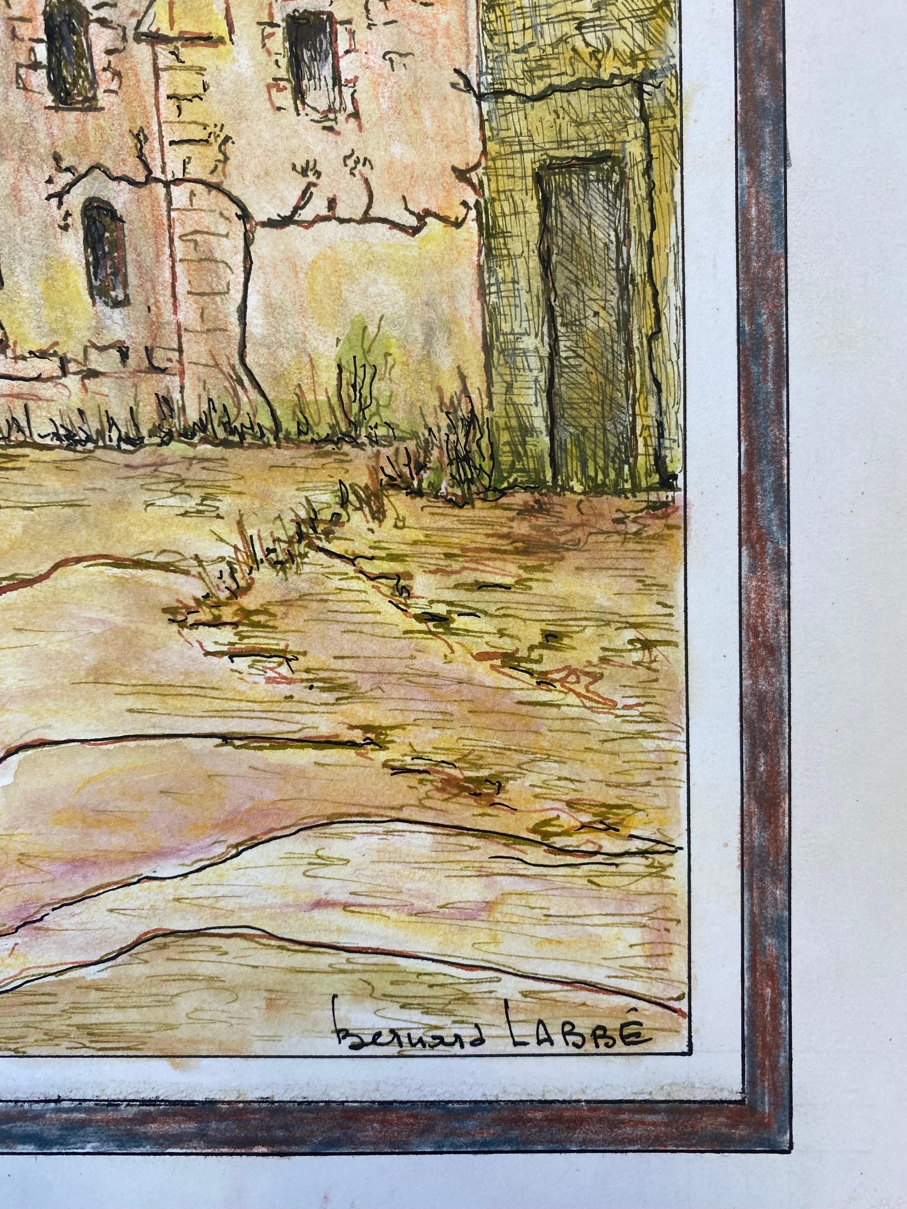 Paysage français
de Bernard Labbe (français, milieu du 20e siècle)
Peinture originale à l'aquarelle/ gouache sur panneau, signée
Taille : 15.5 x 11 pouces
état : très bon et prêt à être dégusté. 

Provenance : l'atelier/le studio de l'Artistics,