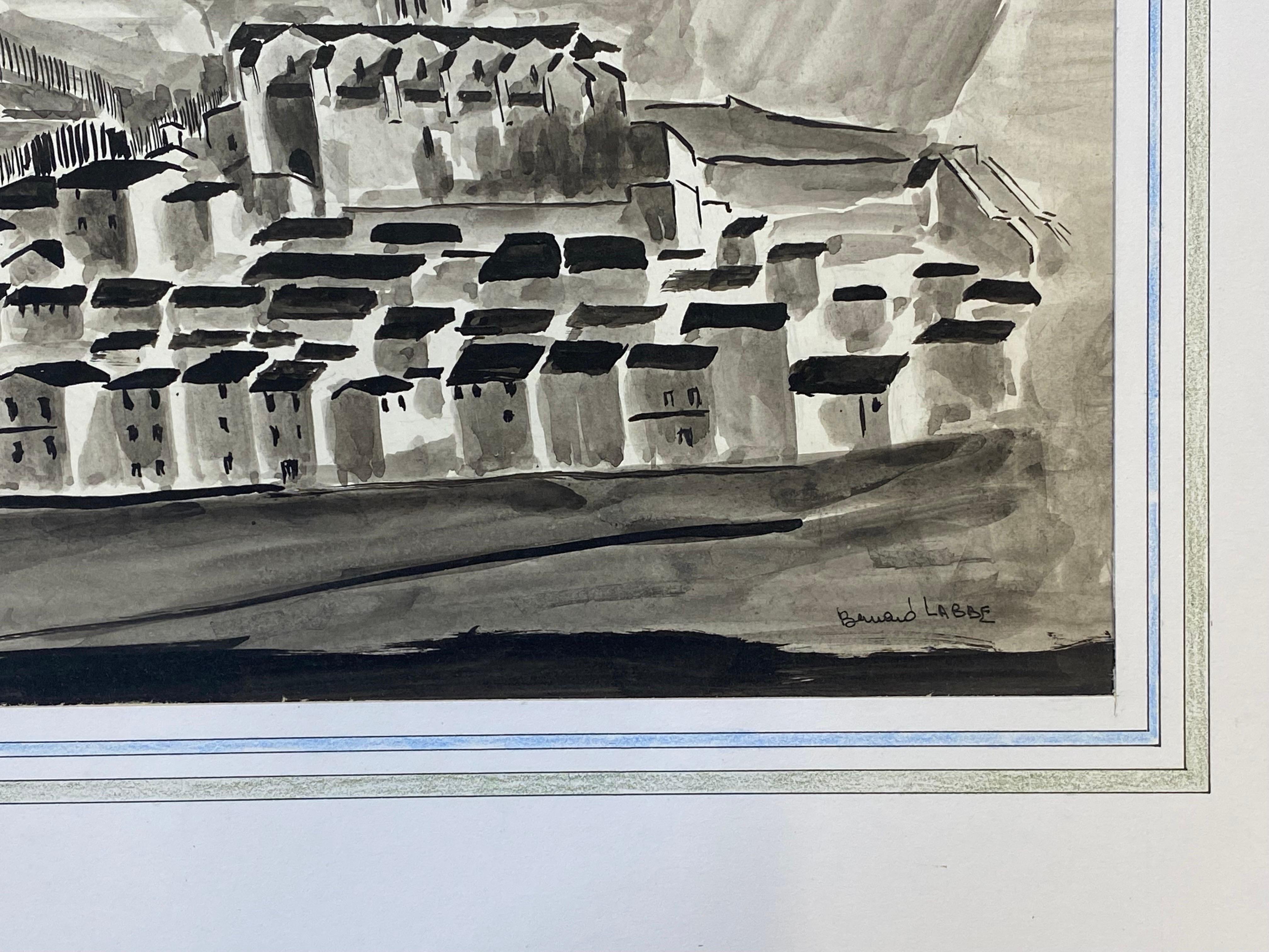 Paysage français
de Bernard Labbe (français, milieu du 20e siècle)
Aquarelle/ gouache originale signée sur papier d'artiste, montée sur panneau non encadrée
Taille : 19.75 x 25.5 pouces
Condit : très bon et prêt à être apprécié. 

Provenance :