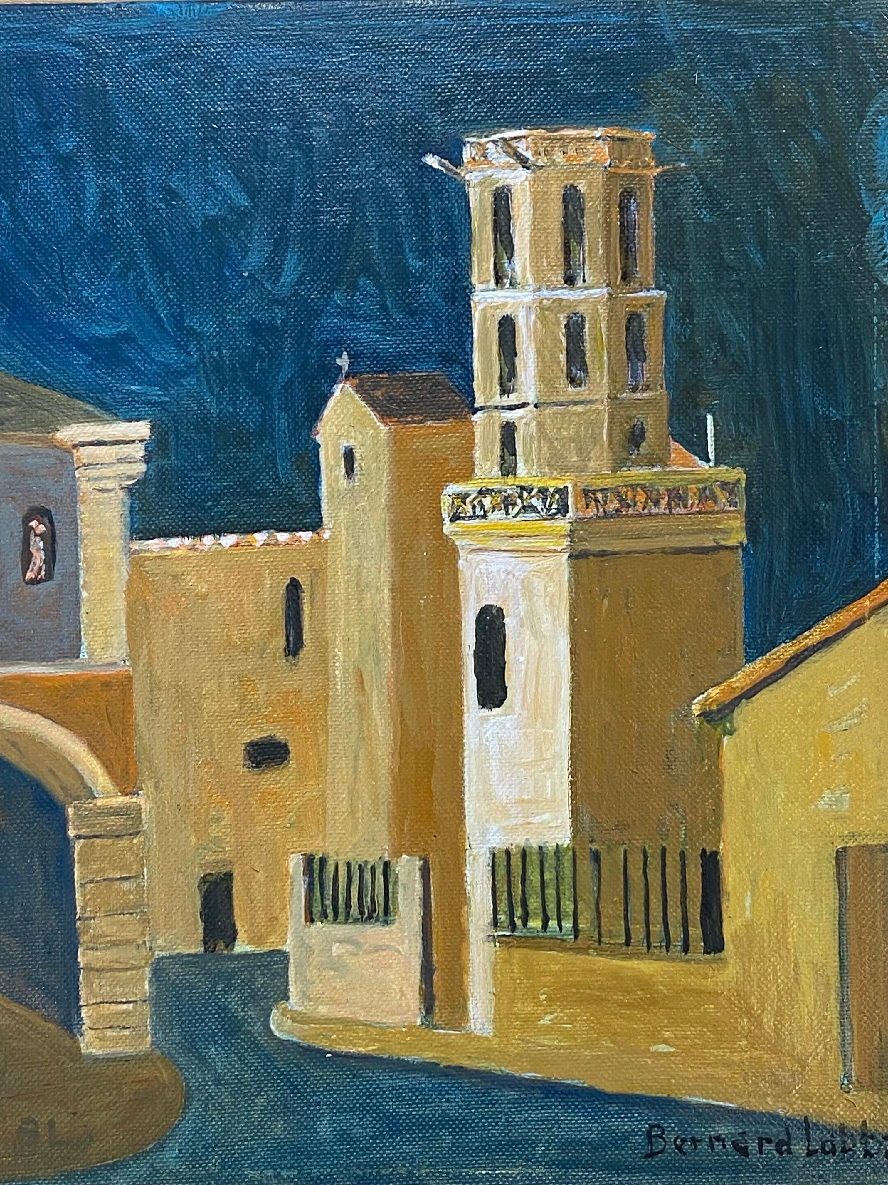 Peinture moderniste / cubiste signée des années 1950, French Townes - Painting de Unknown