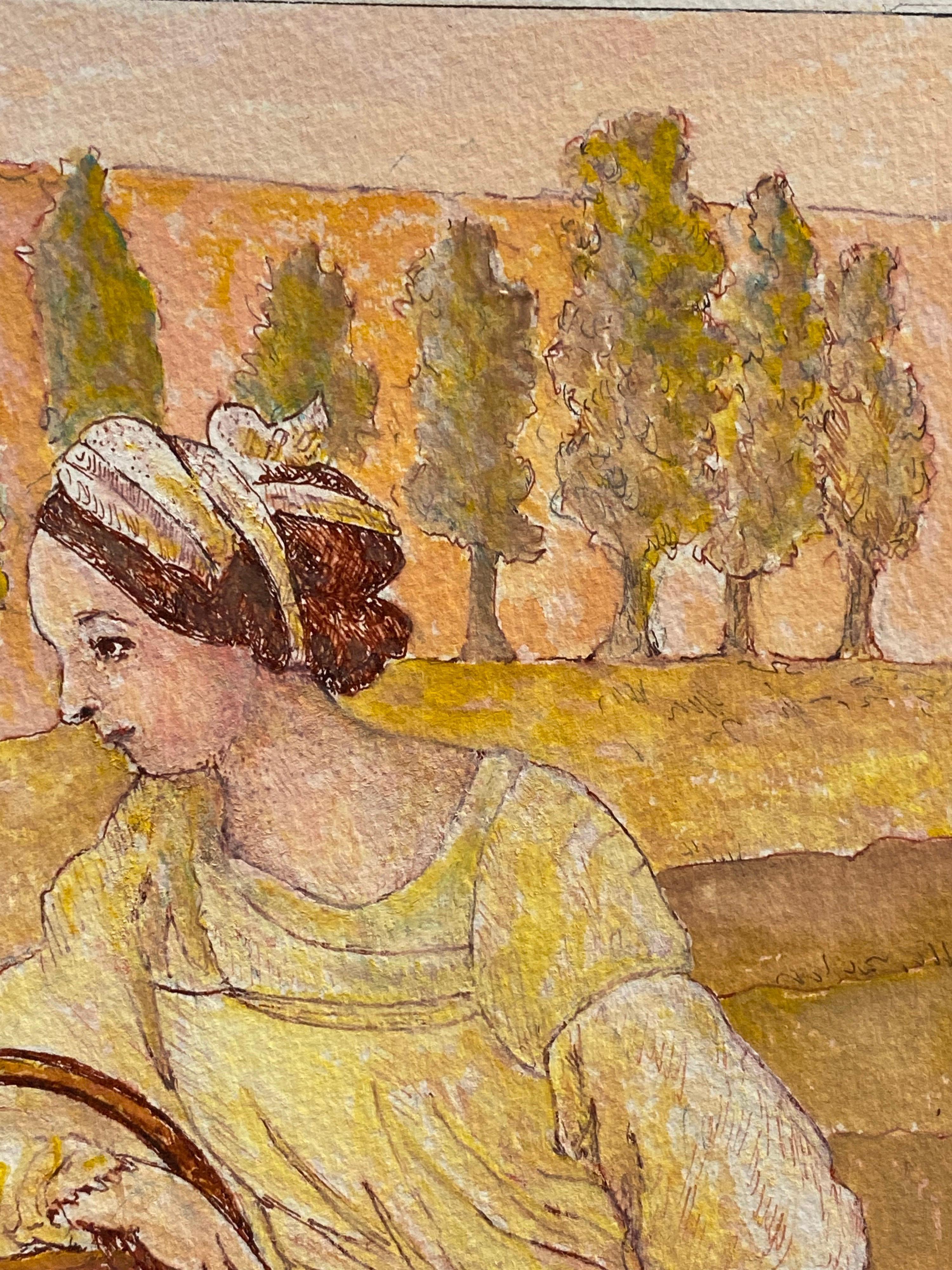 1950's French Modernist Painting Signed For Sale 2