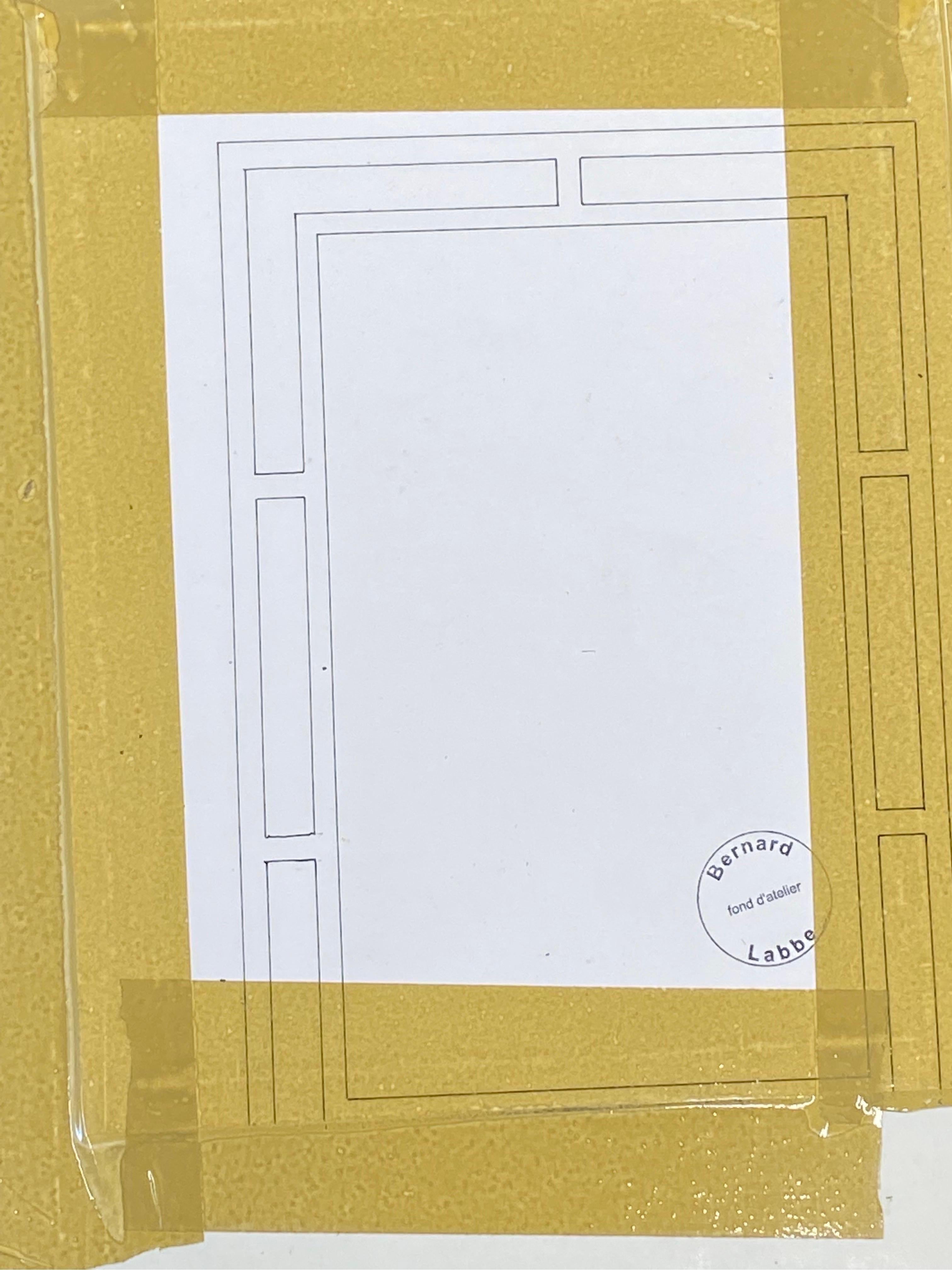 Pintura modernista firmada de los años 50, Los dos árboles en el campo en venta 1