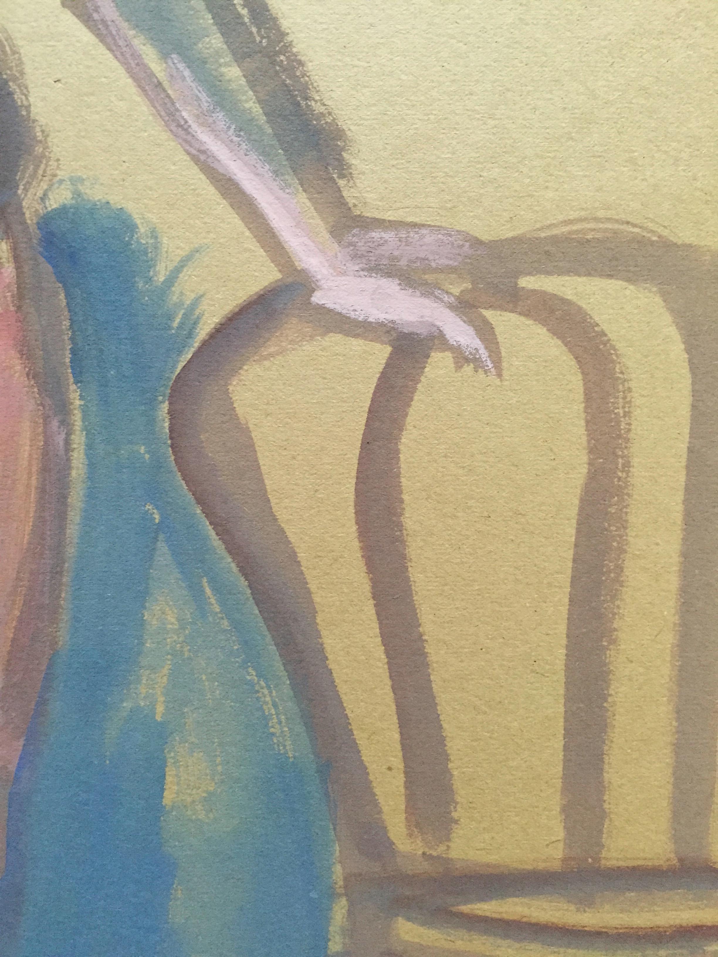 Aus dem Nachlass von Jerry Opper & Ruth Friedmann Opper
Nackter Stuhl
c. 1940-1950's
Gouache auf Baupapier
12