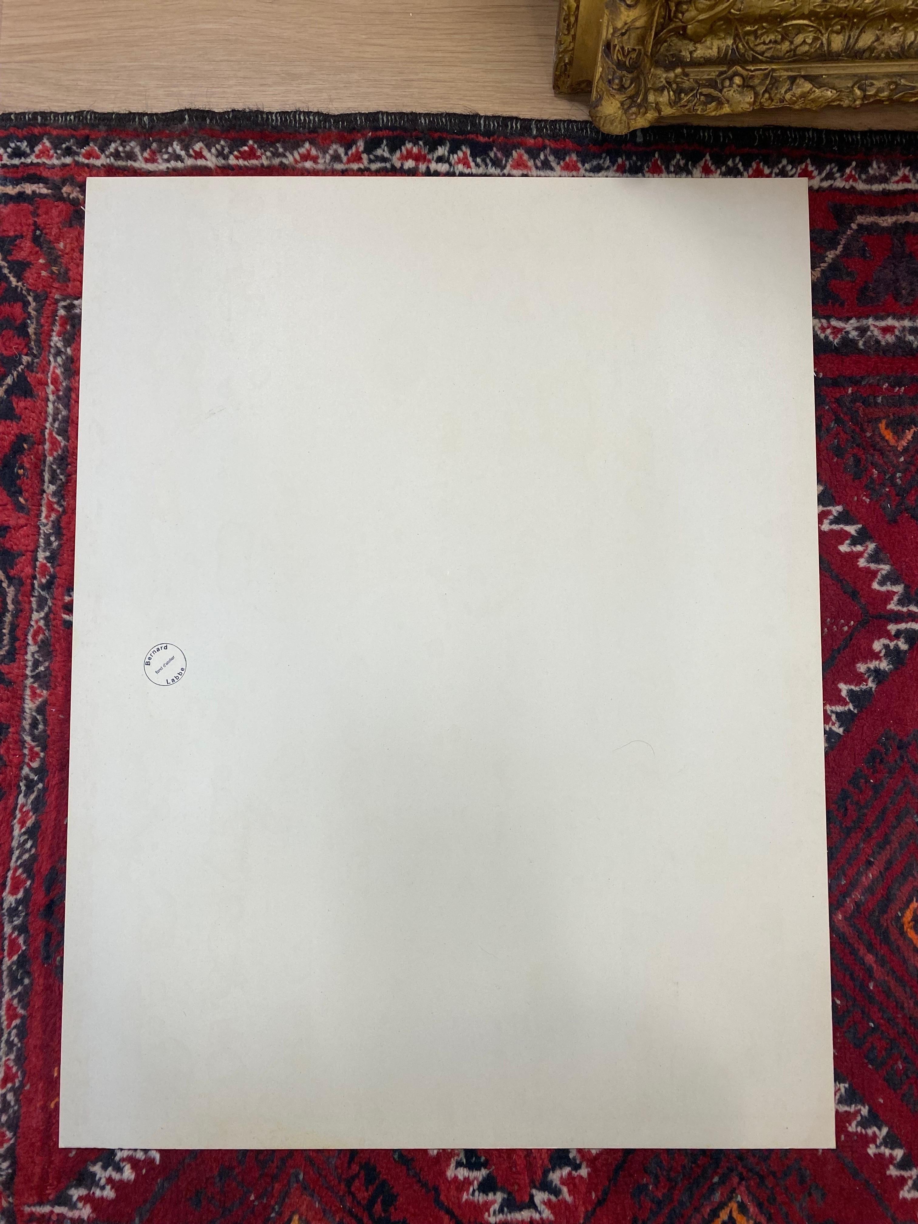 Pintura modernista firmada en 1950, Dibujo fino de fuente histórica en venta 1