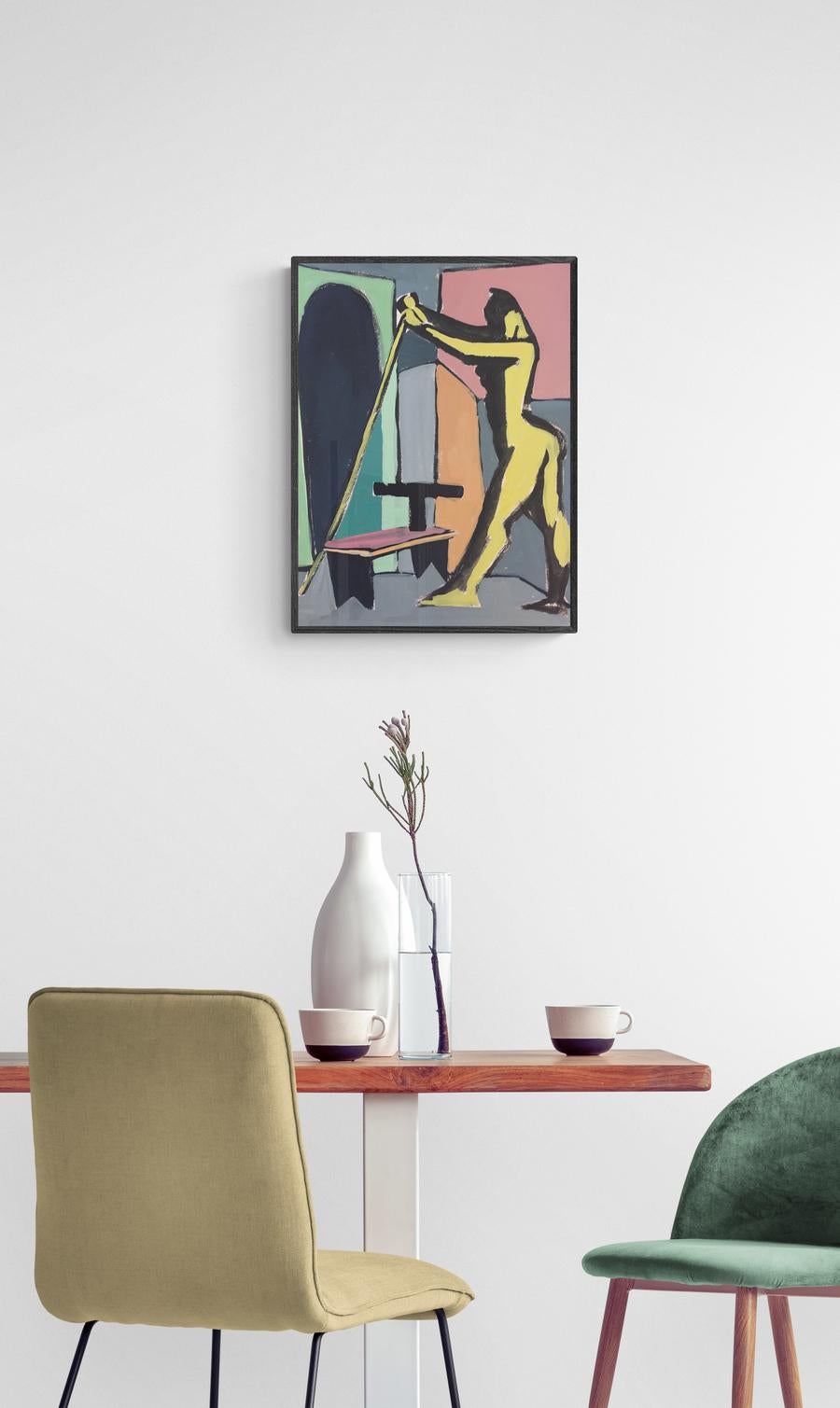 De la succession de Jerry Opper et Ruth Friedman Opper
Bâton
c. 1950's
Gouache sur papier
15